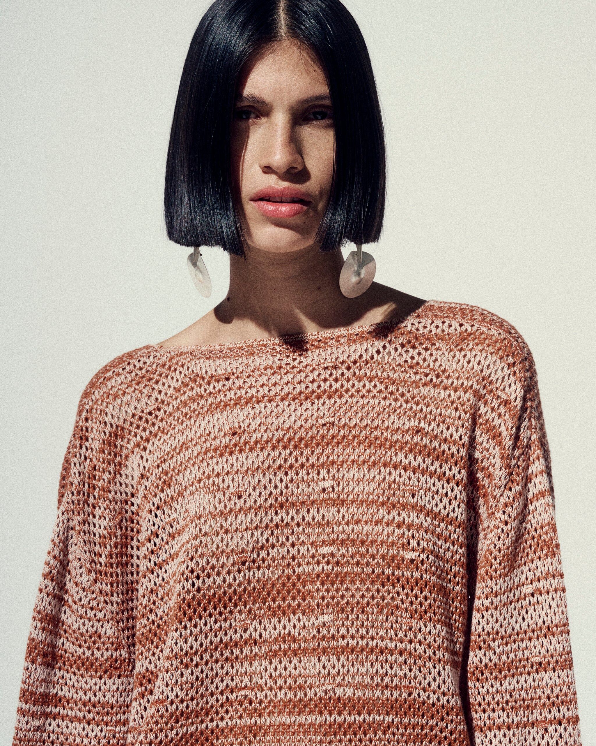 ofrenda light cardigan tobacco ivory 2