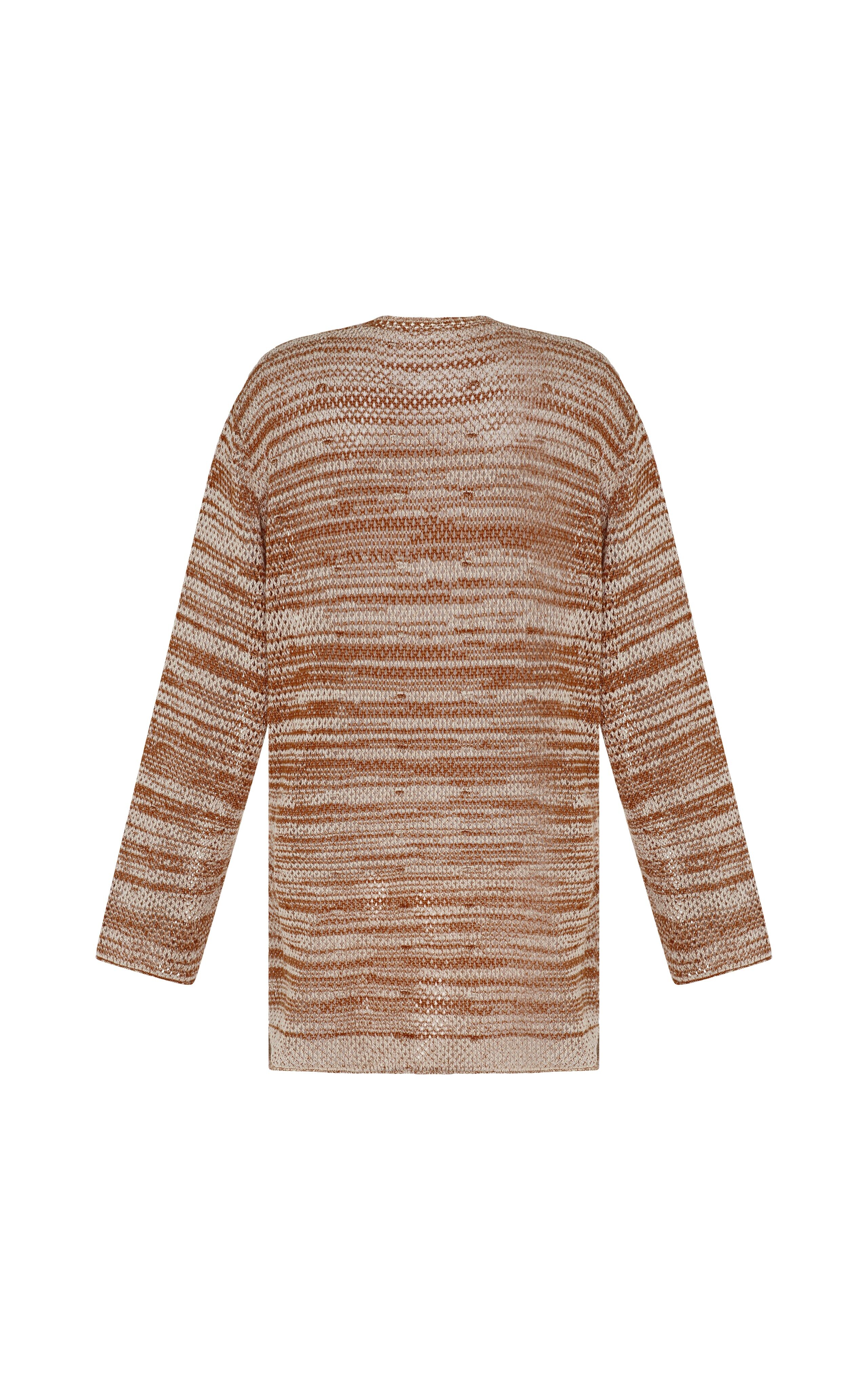 ofrenda light cardigan tobacco ivory 3