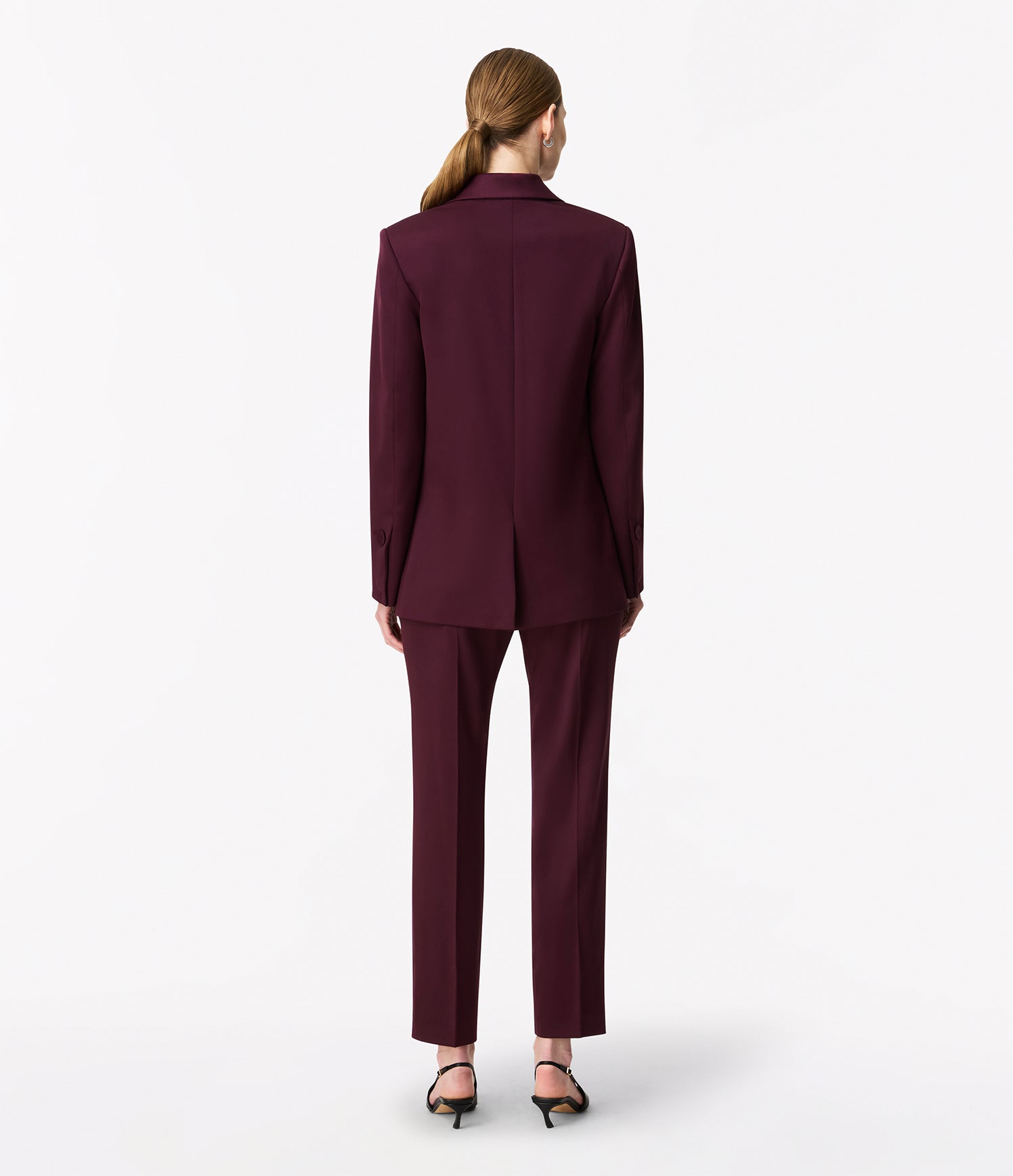oversized double breasted jacket plum 3