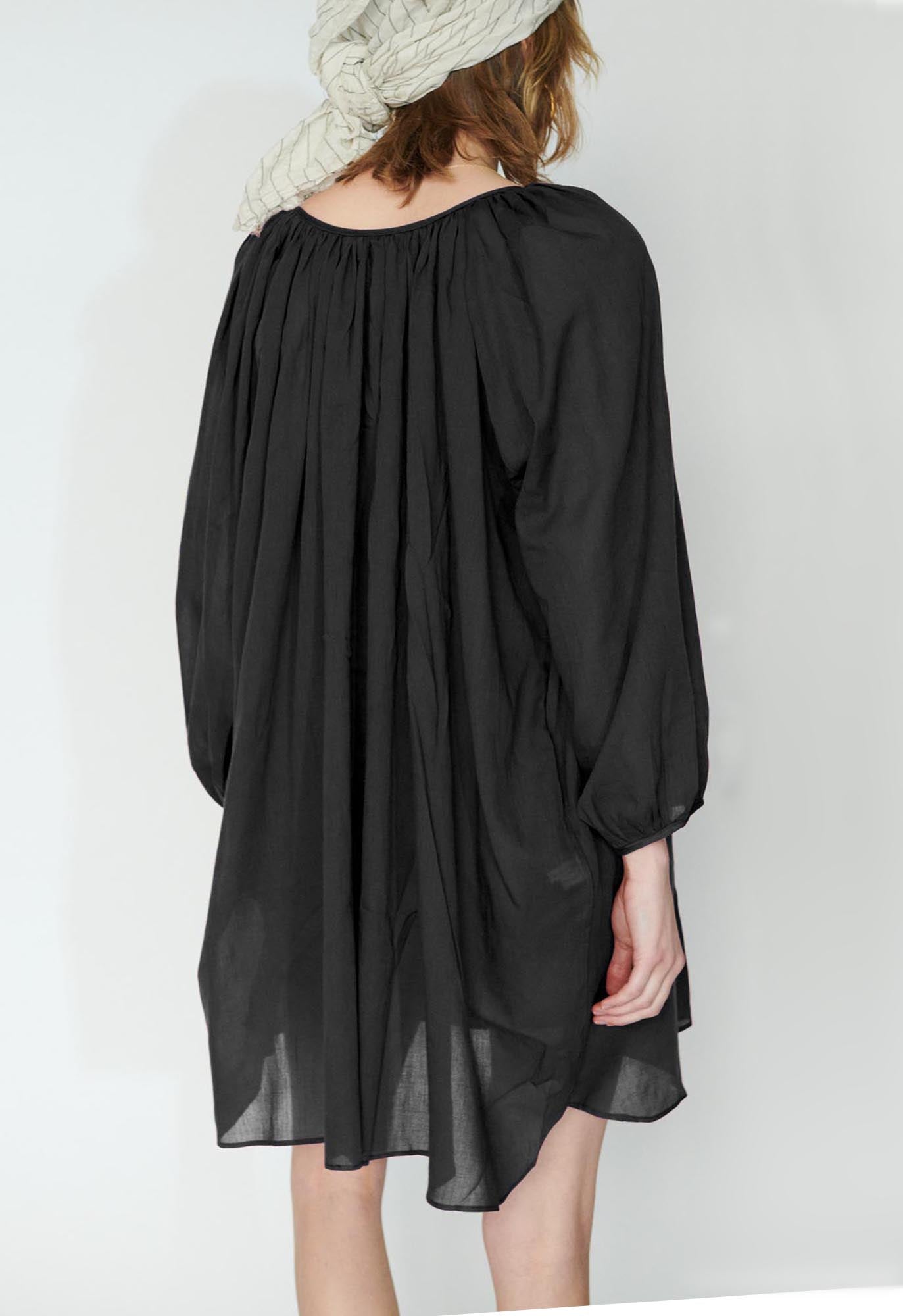 peasant tunic in black 2
