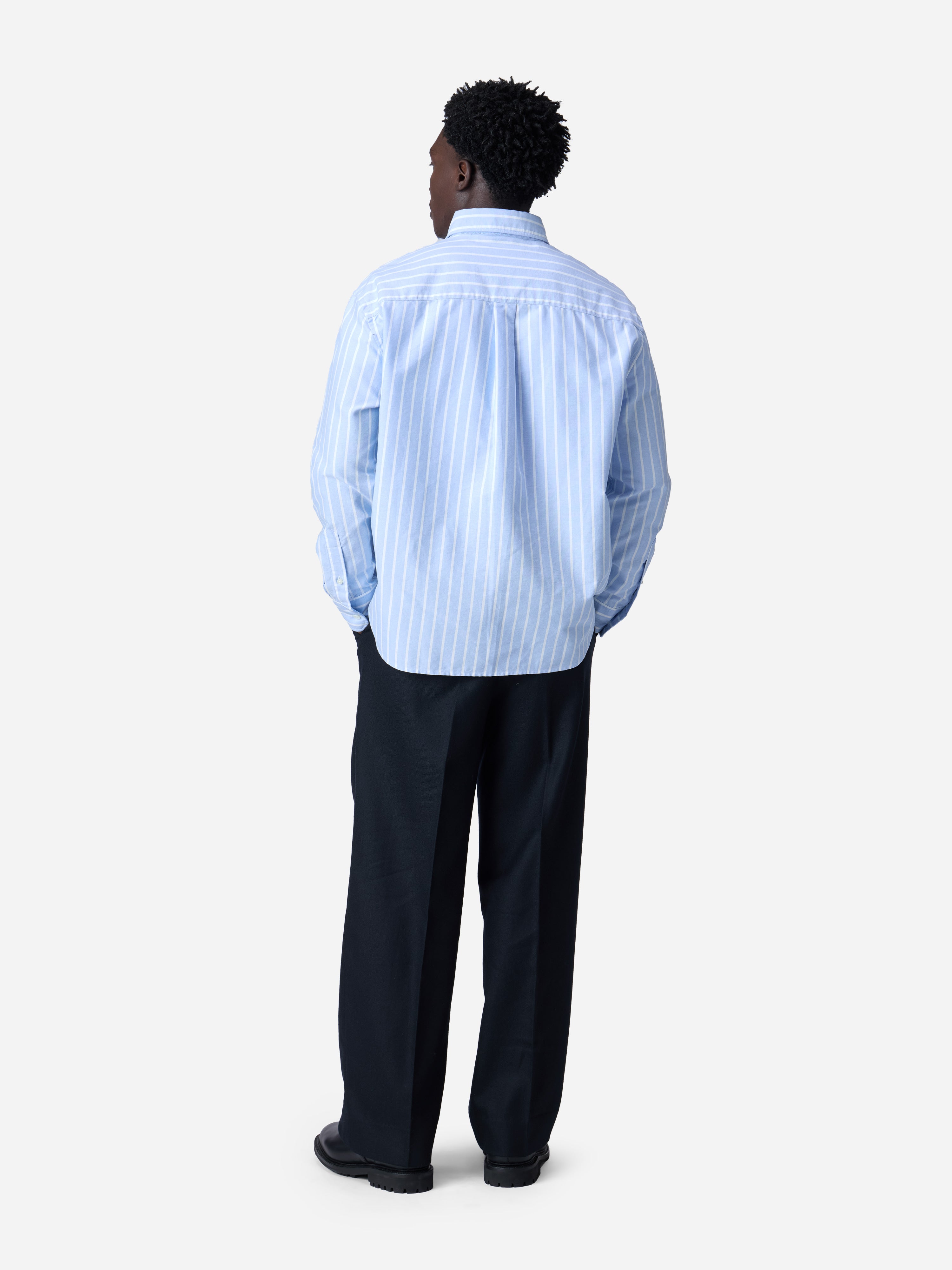 pleated trouser black wool 3