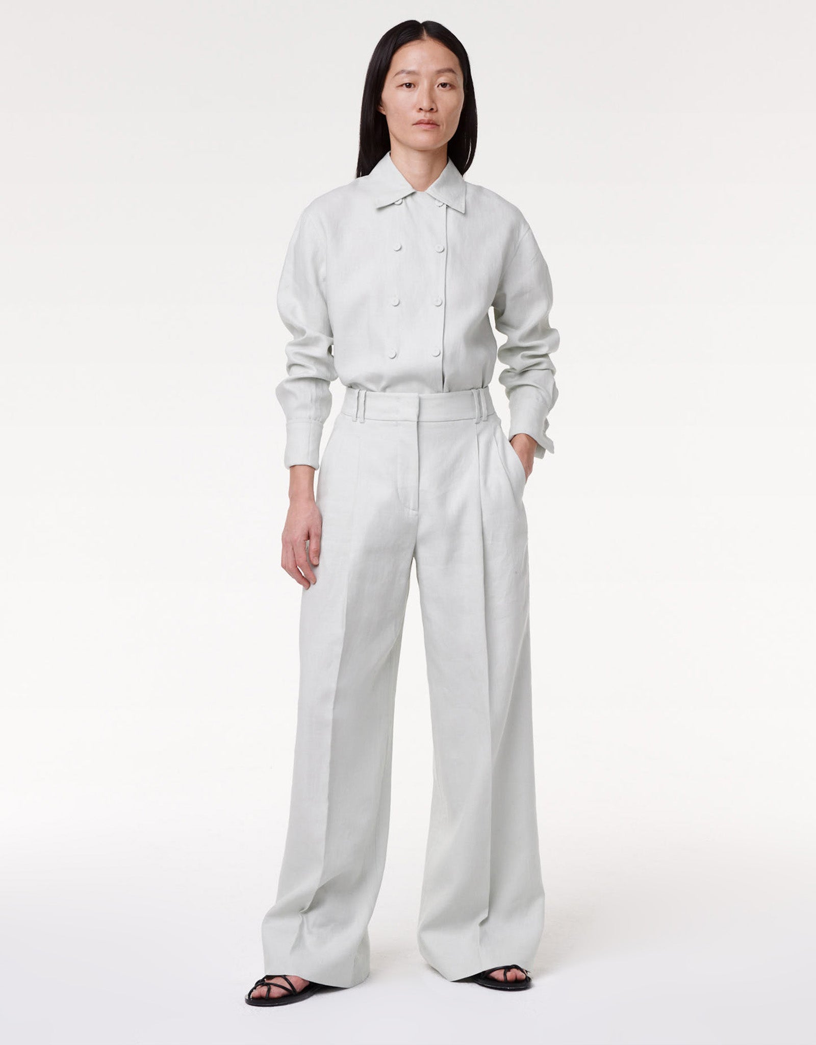pleated trouser resale silt green 2