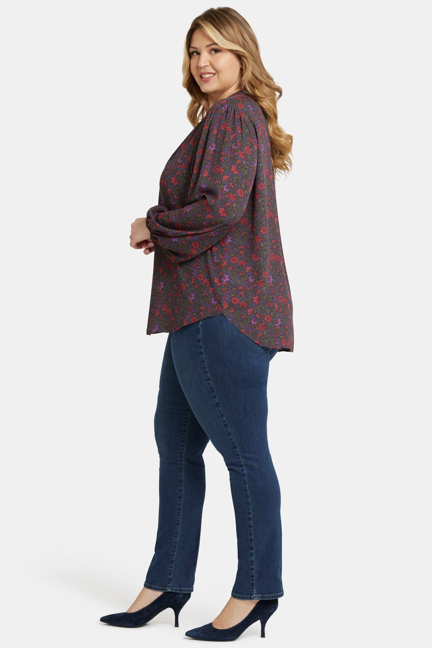 puff sleeve popover top in plus size matilde meadow 3