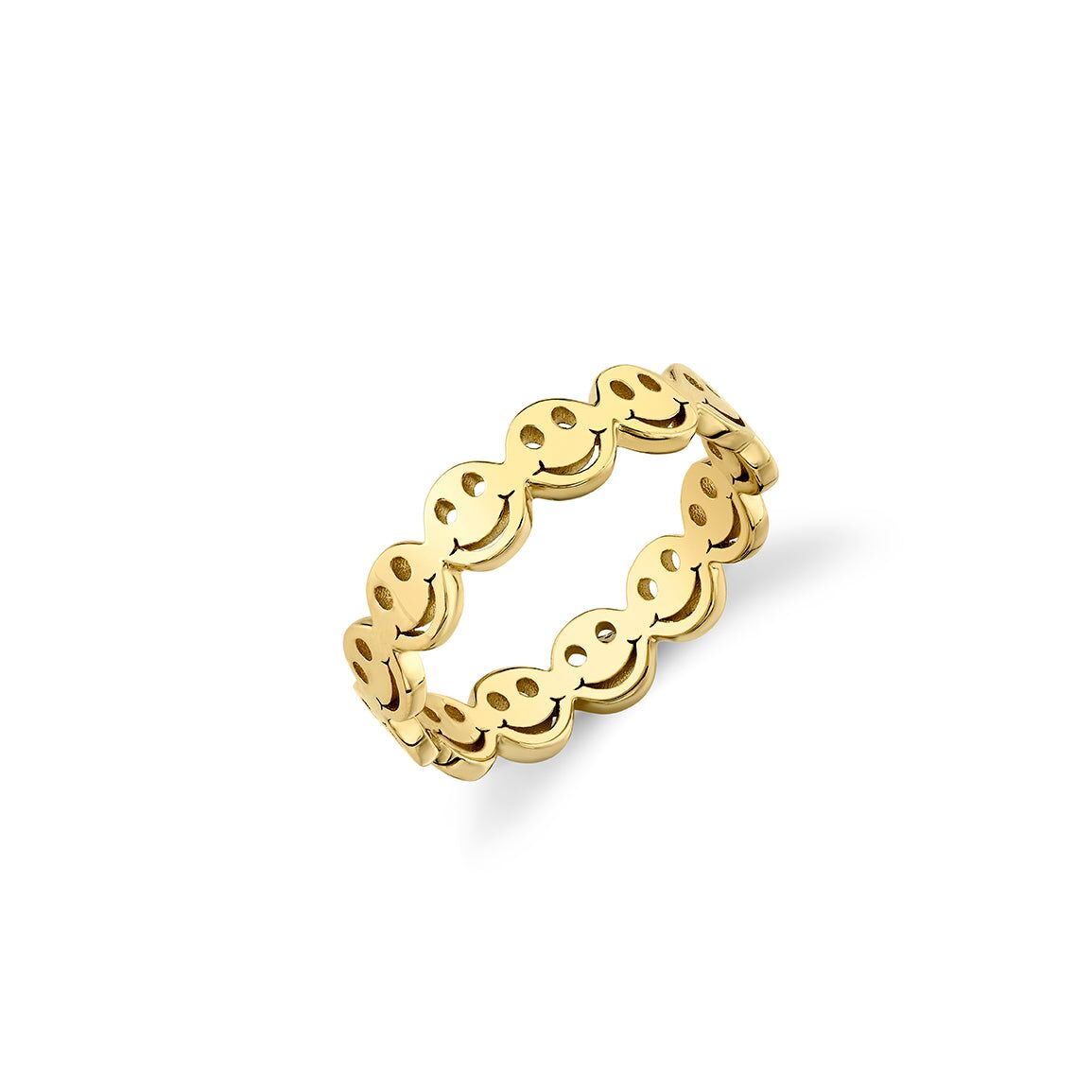 pure gold happy face eternity ring 1