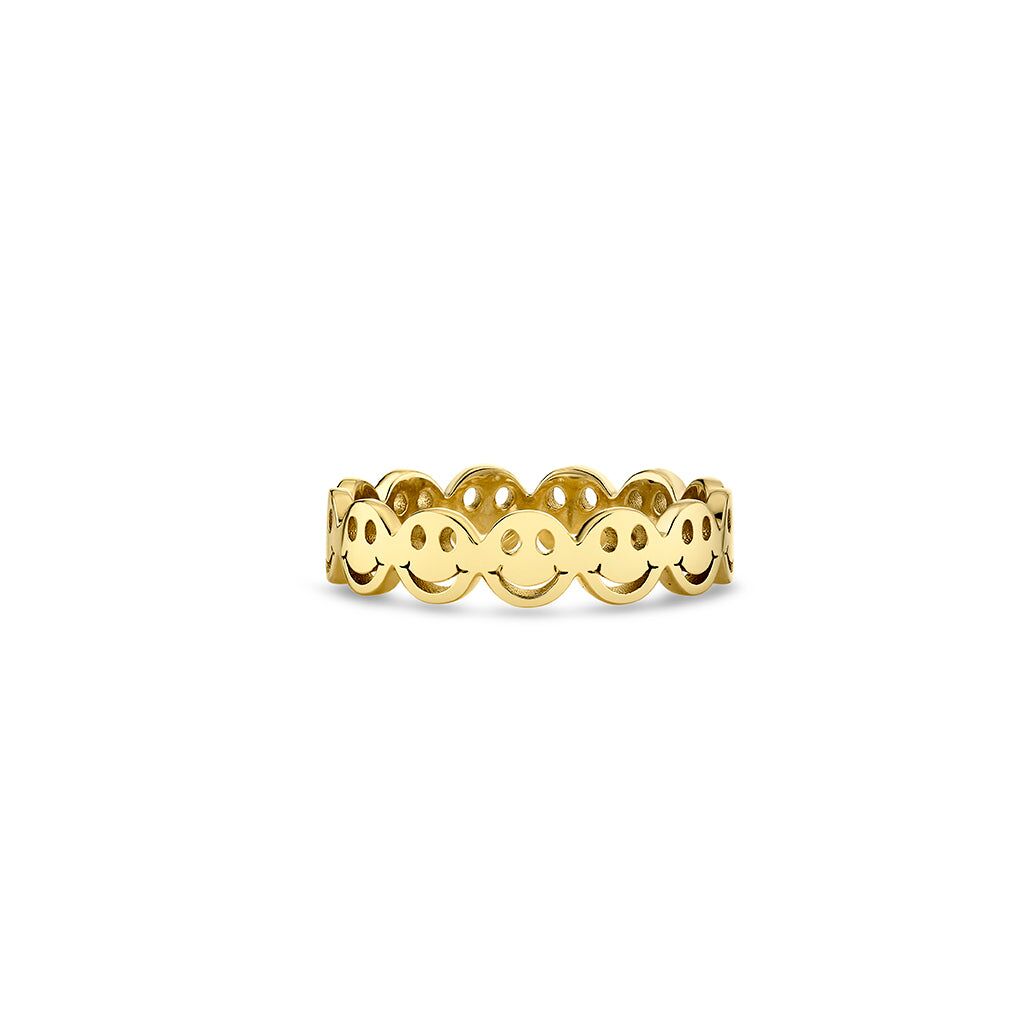 pure gold happy face eternity ring 3