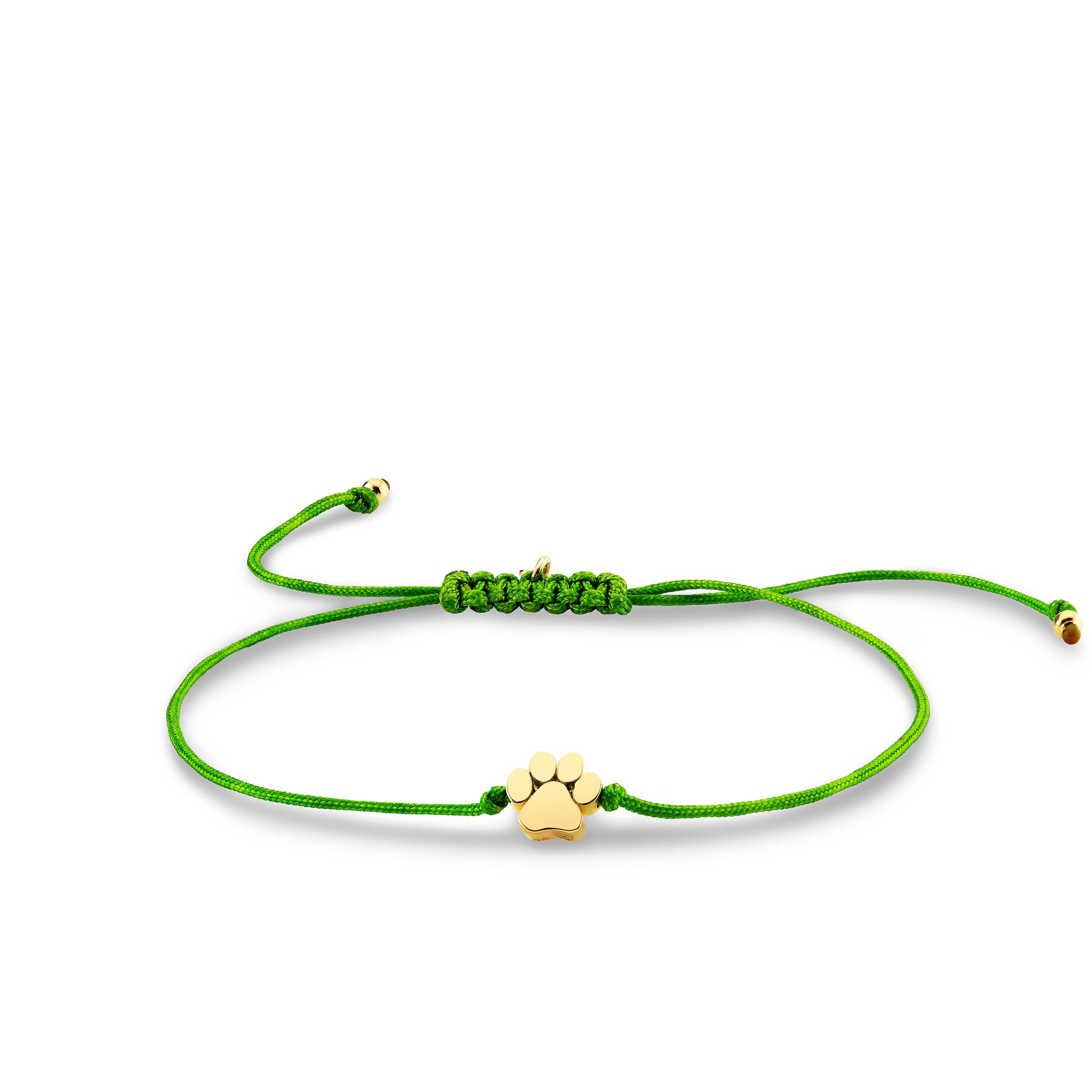 pure gold paw cord bracelet 1