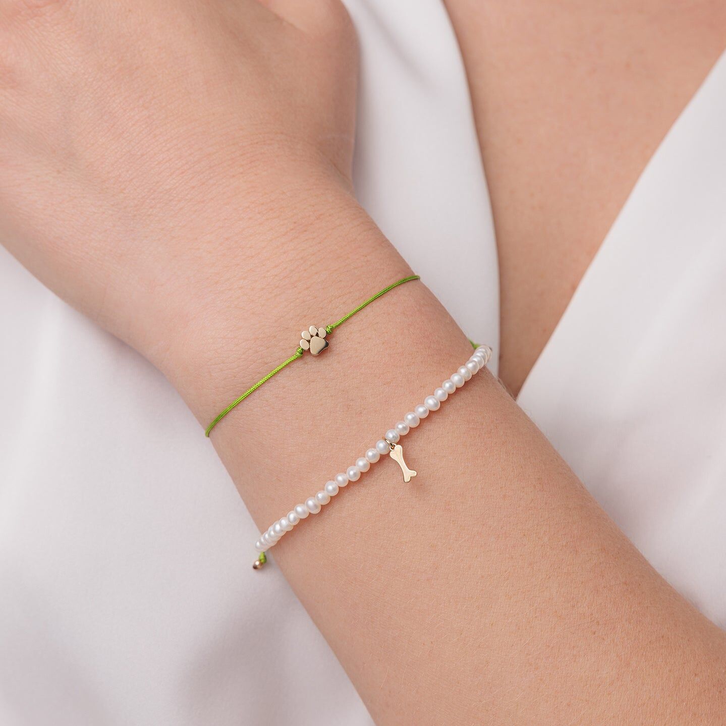 pure gold paw cord bracelet 2