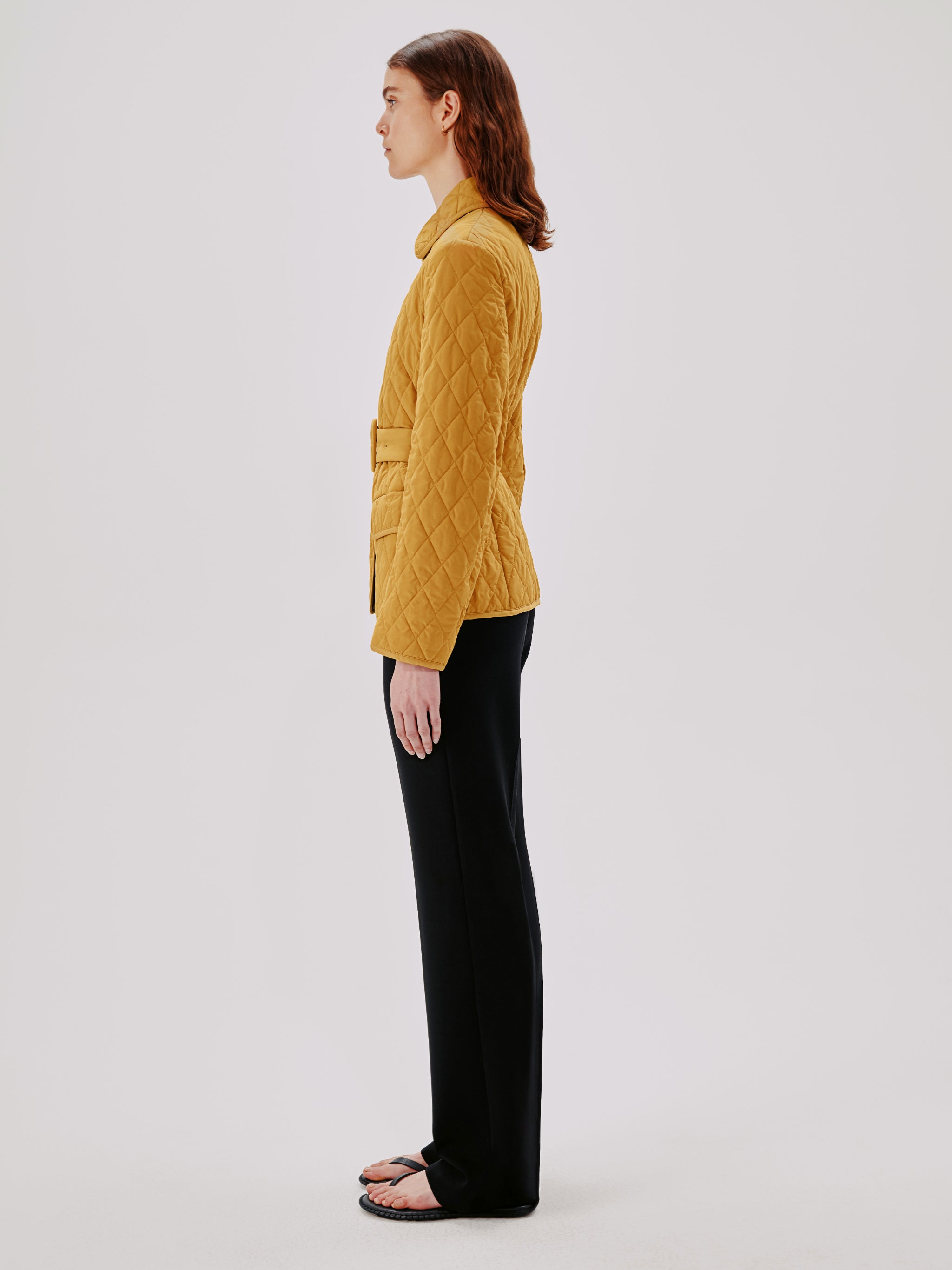 quilted belted jacket goldenrod 3