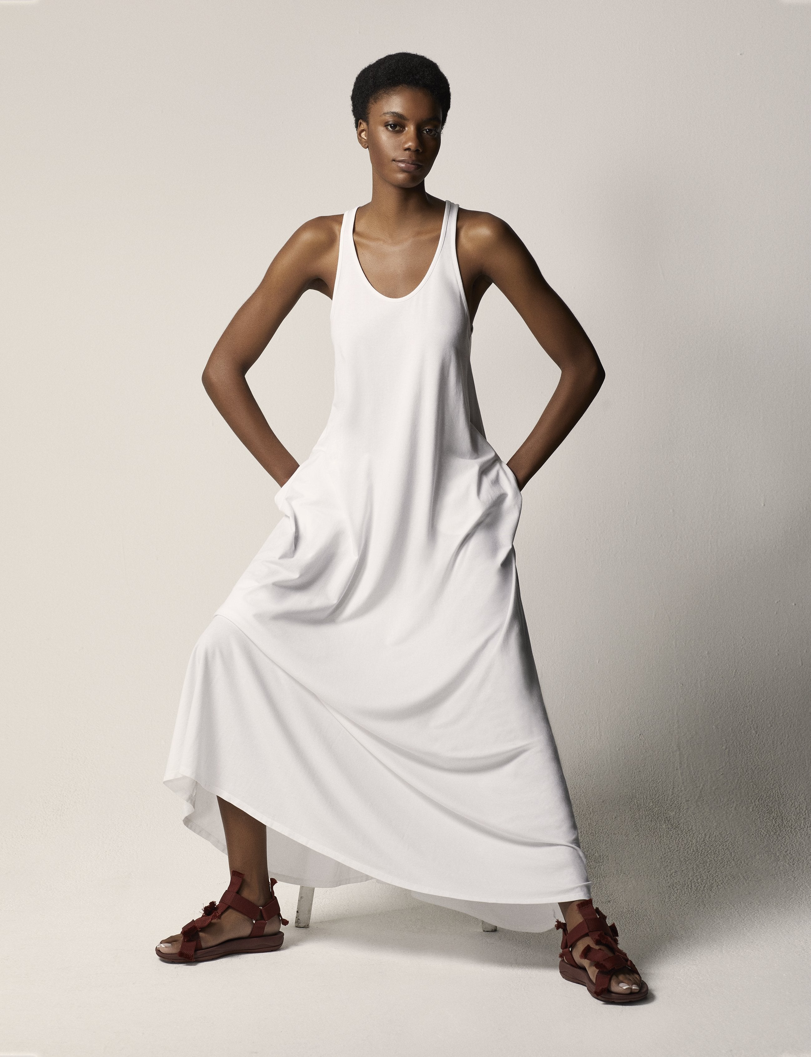 racerback dress white 3
