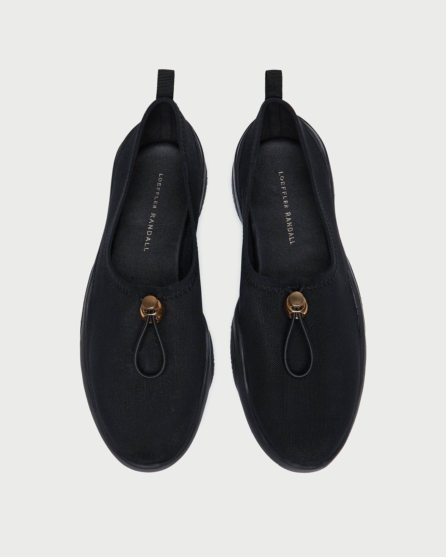 raina black mesh flat 1
