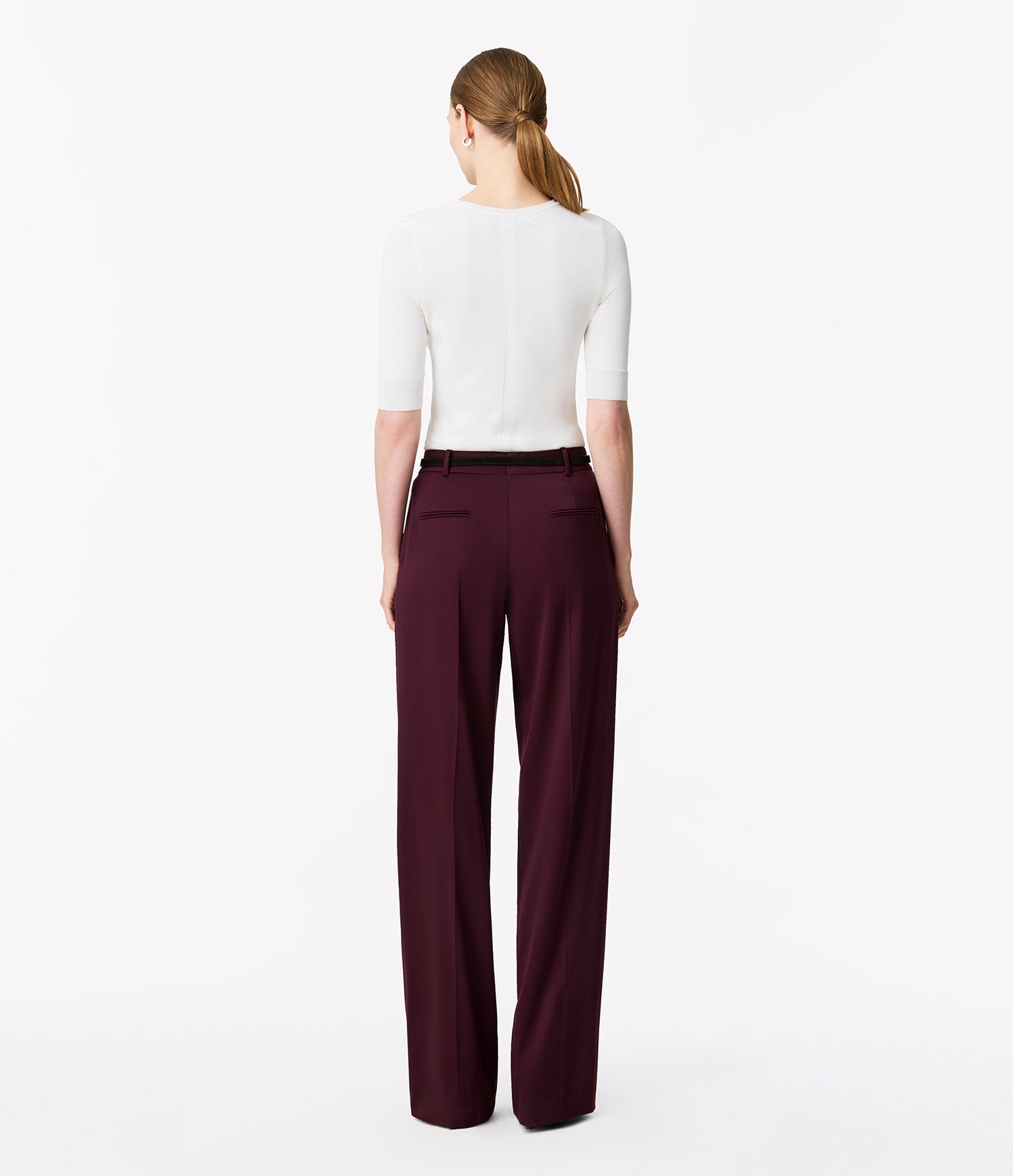 relaxed wide leg pant plum 2