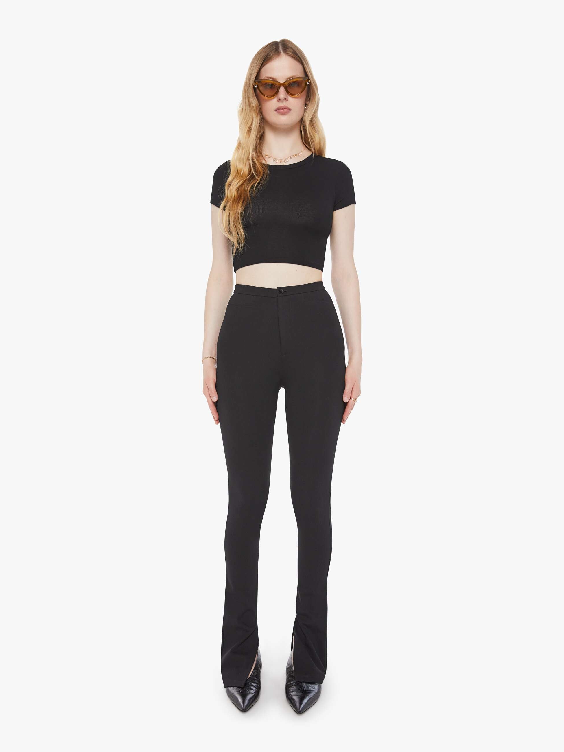 sablyn leo long legging with slit black 2