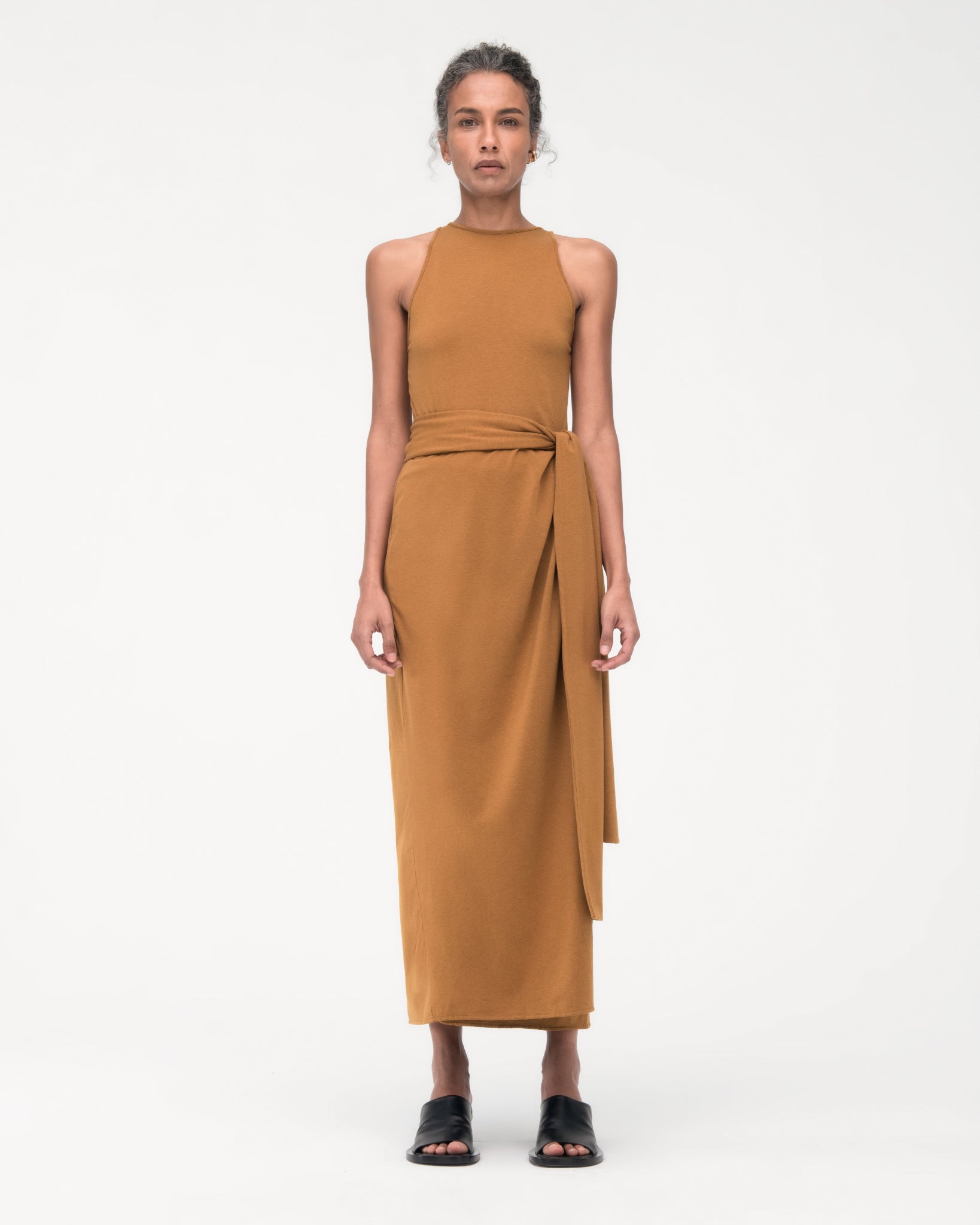 sarong tie dress tapenade 3