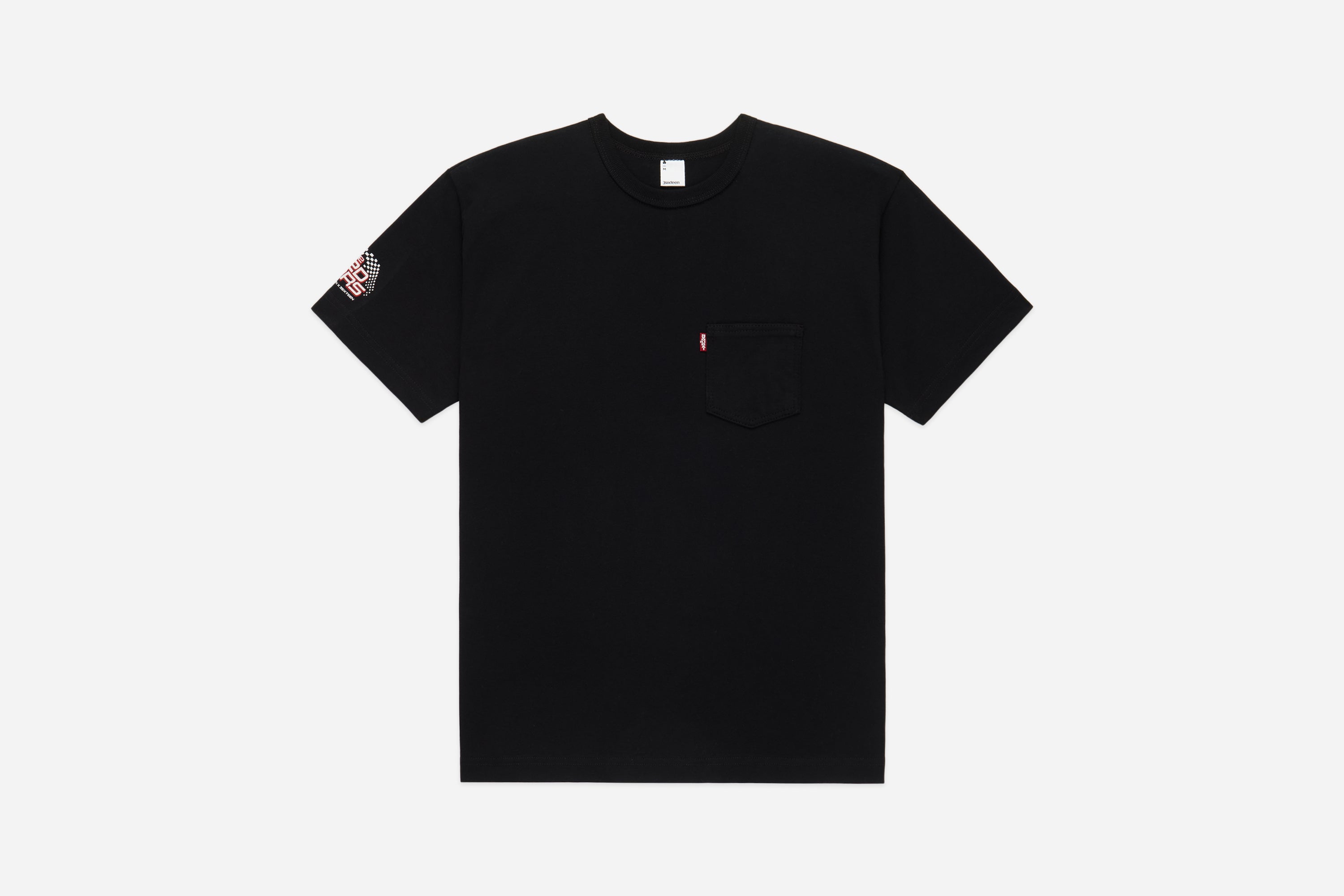 self edge x samurai x 3sixteen the redliners pocket t shirt black 1