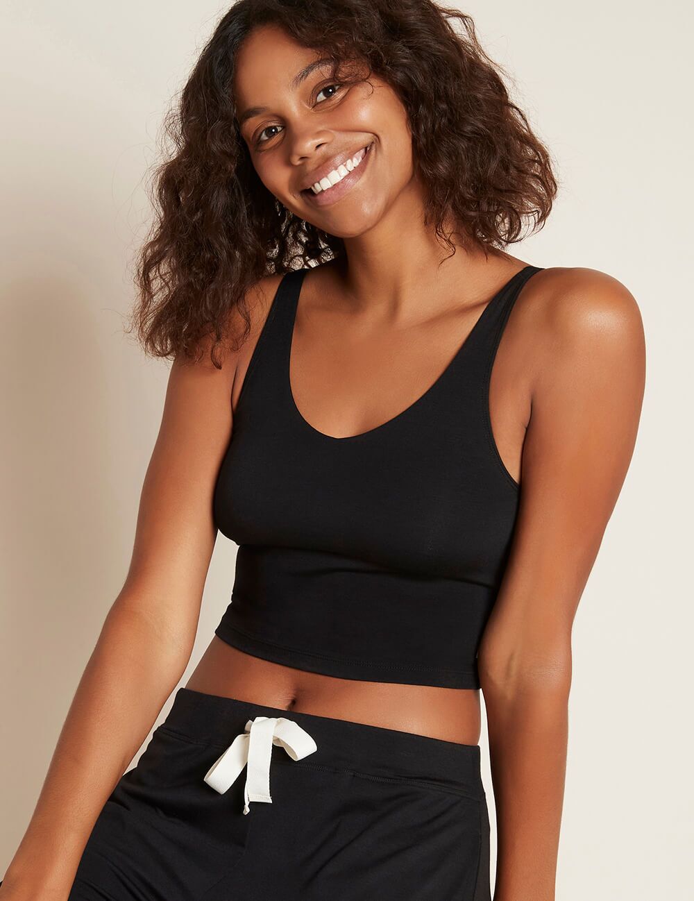 shelf bra crop top black 3