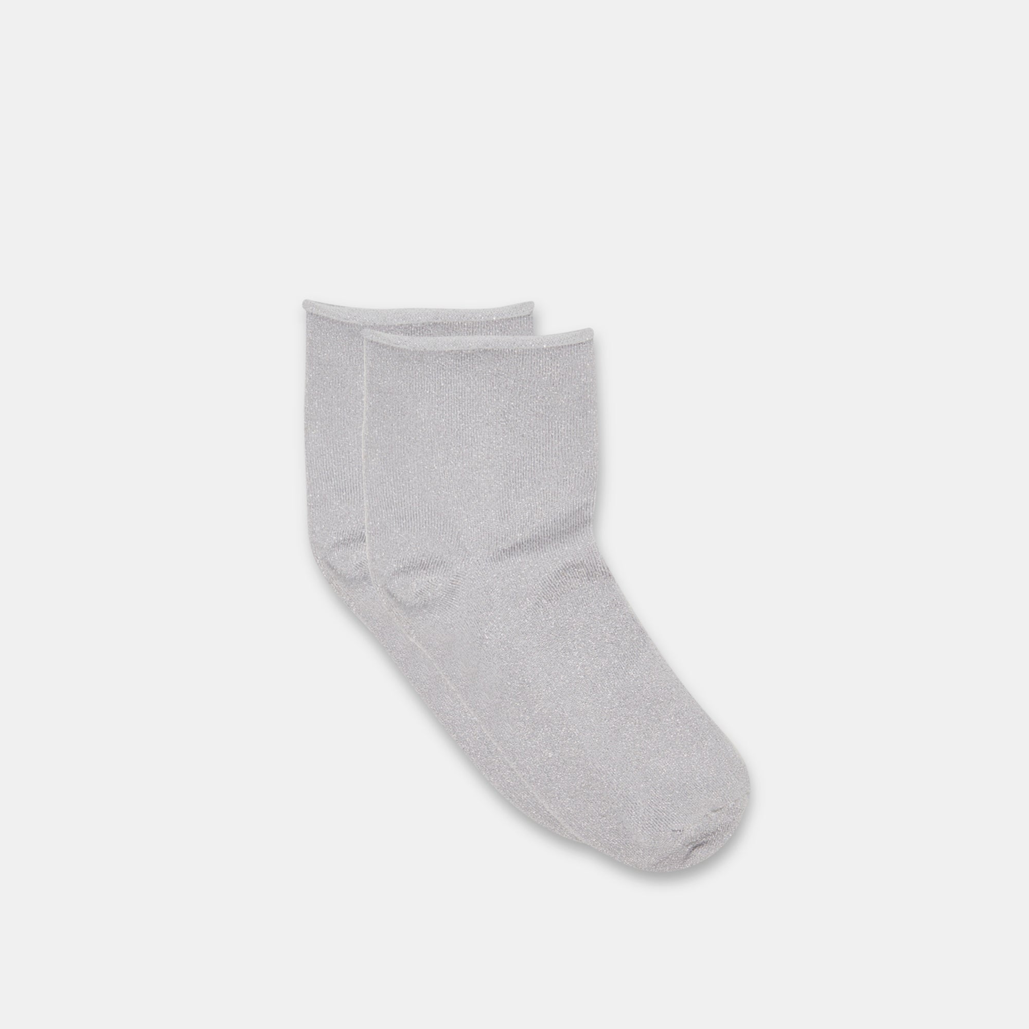 shimmer shortie socks silver 1