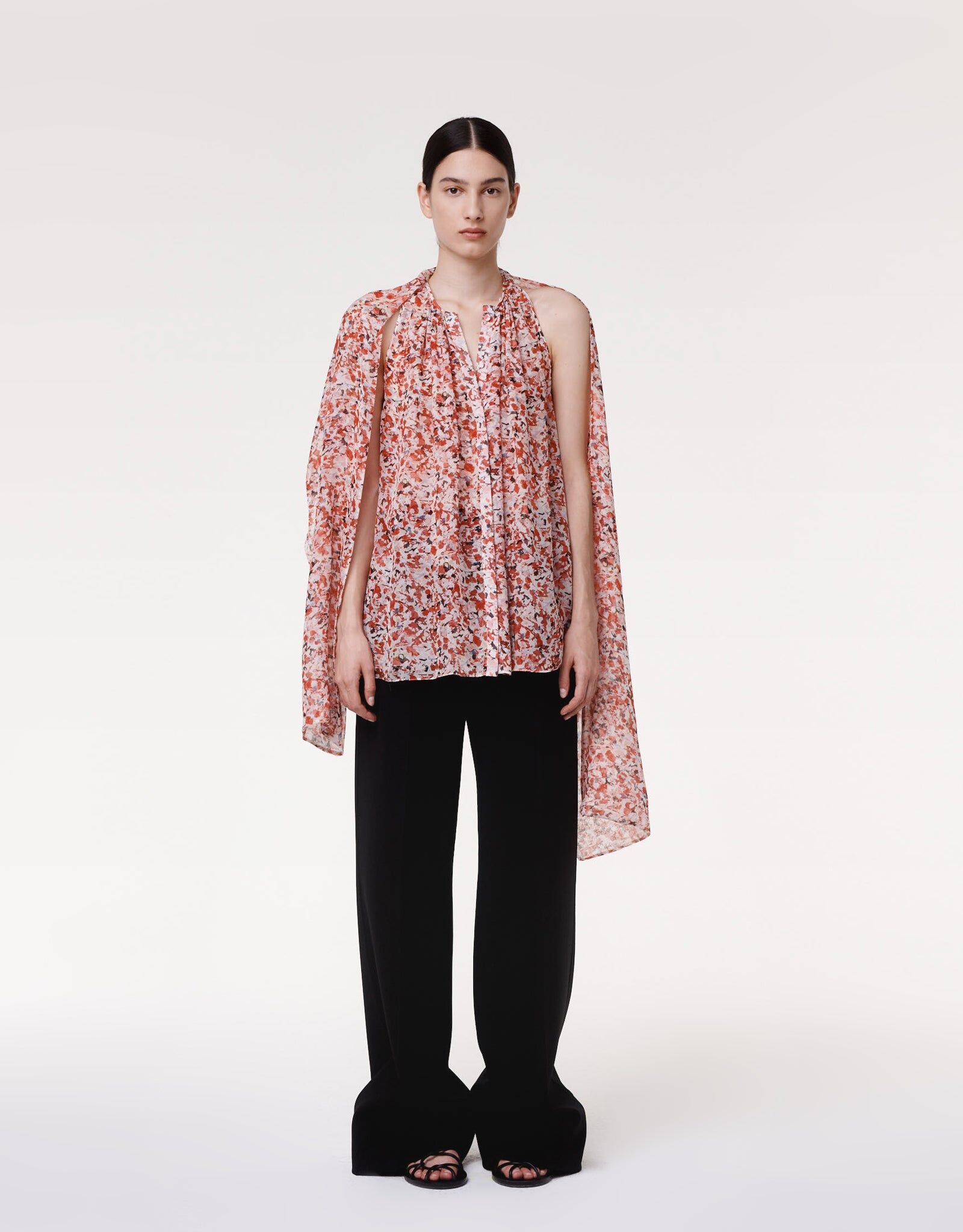 silk chiffon scarf blouse sedona multi 2