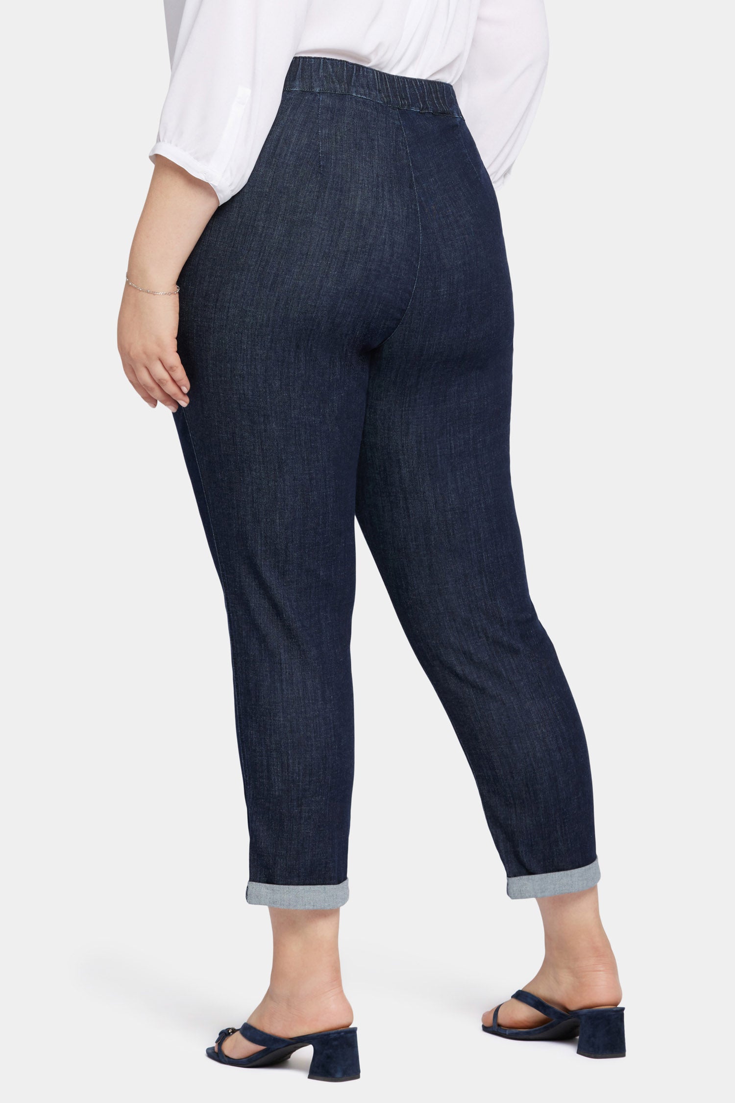 slim jogger ankle pants in plus size lightweight rinse 2