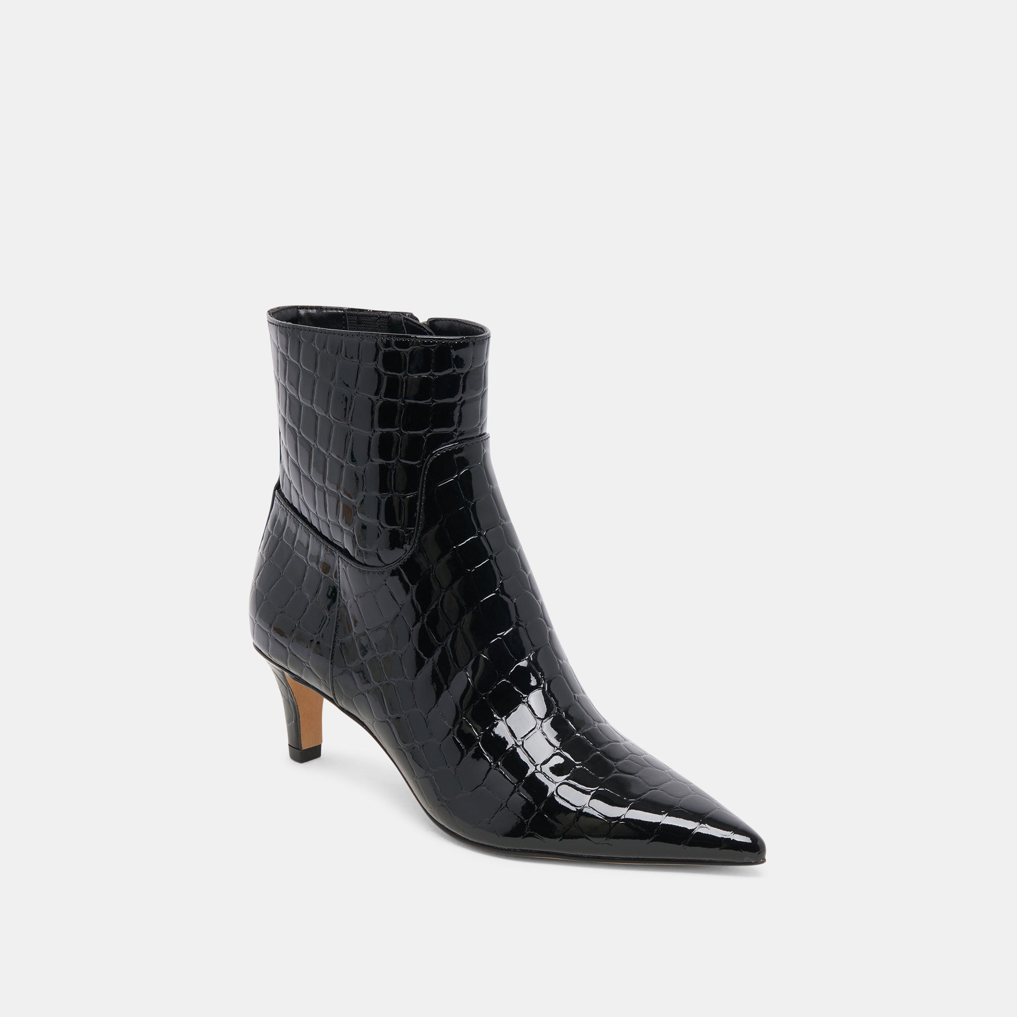 sondra booties noir embossed leather 2
