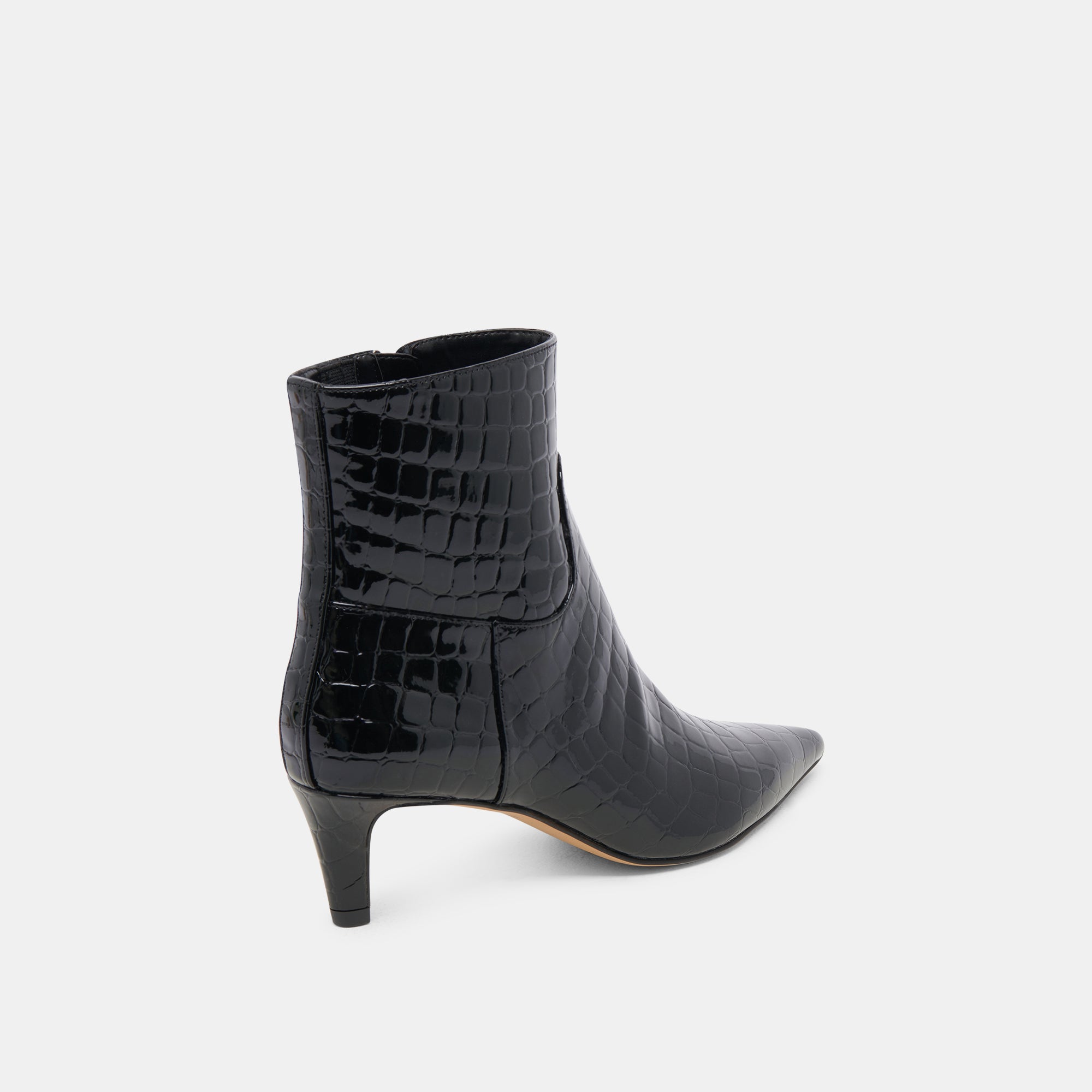 sondra booties noir embossed leather 3