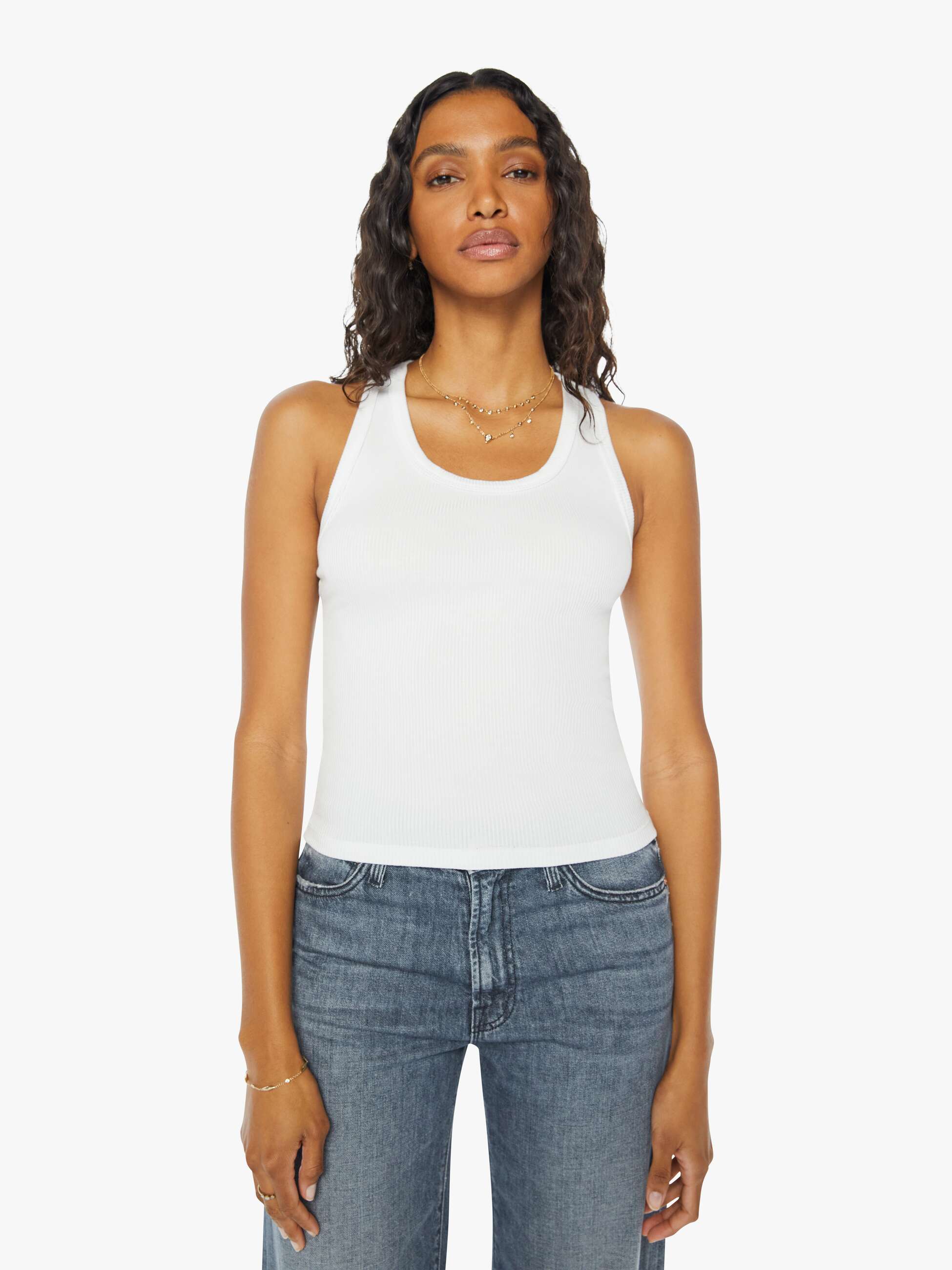 sprwmn rib fitted scooped tank white 2