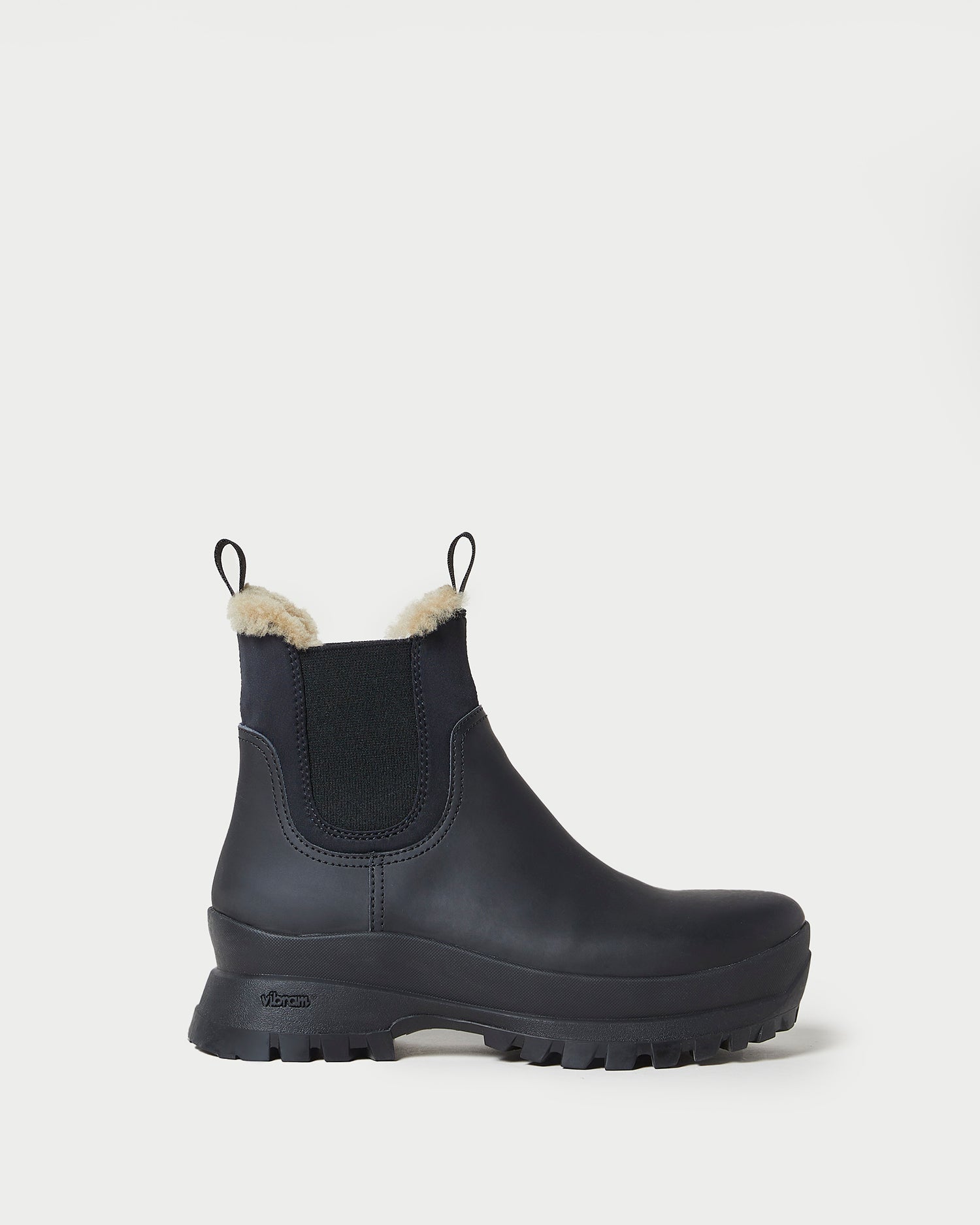 tara black shearling lined boot 1
