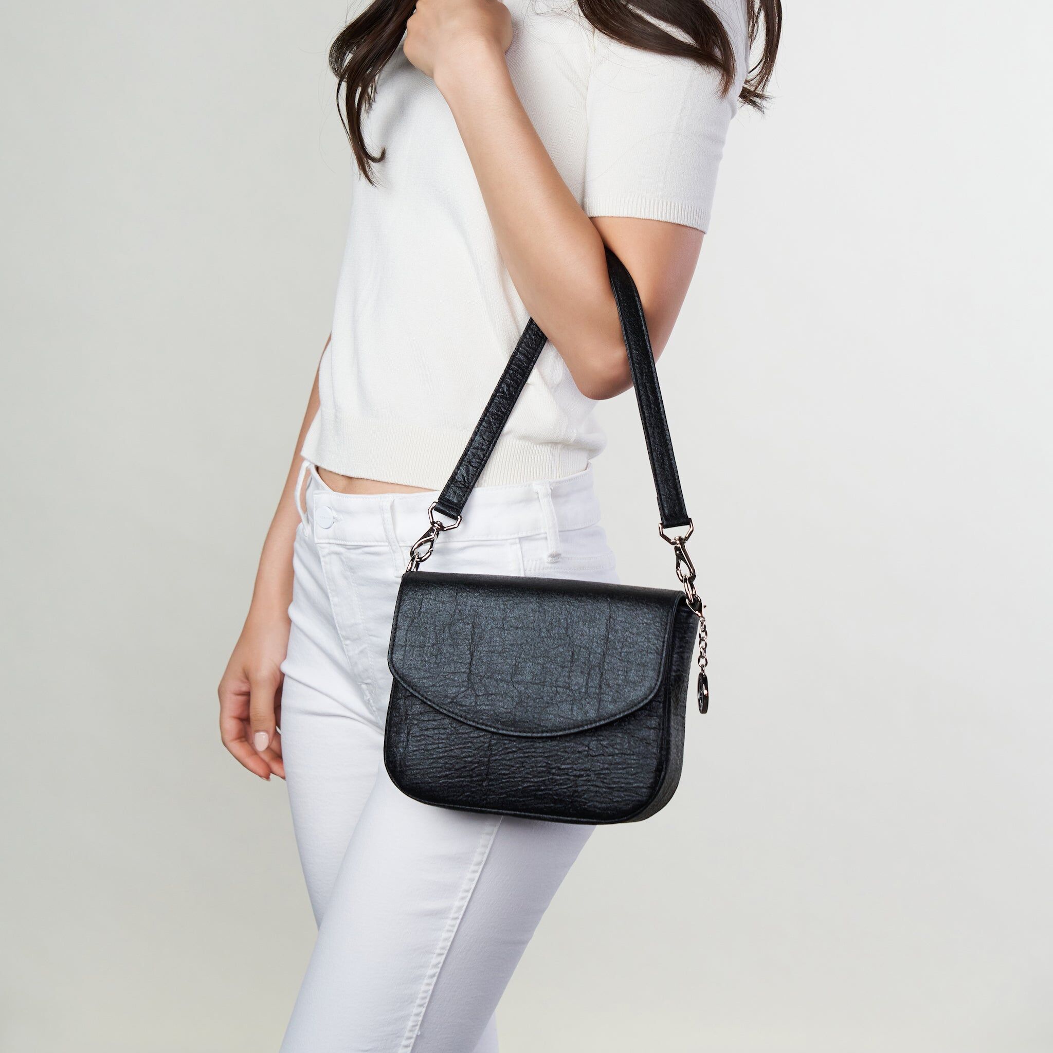 tashi bag metallic black piatex 3 1