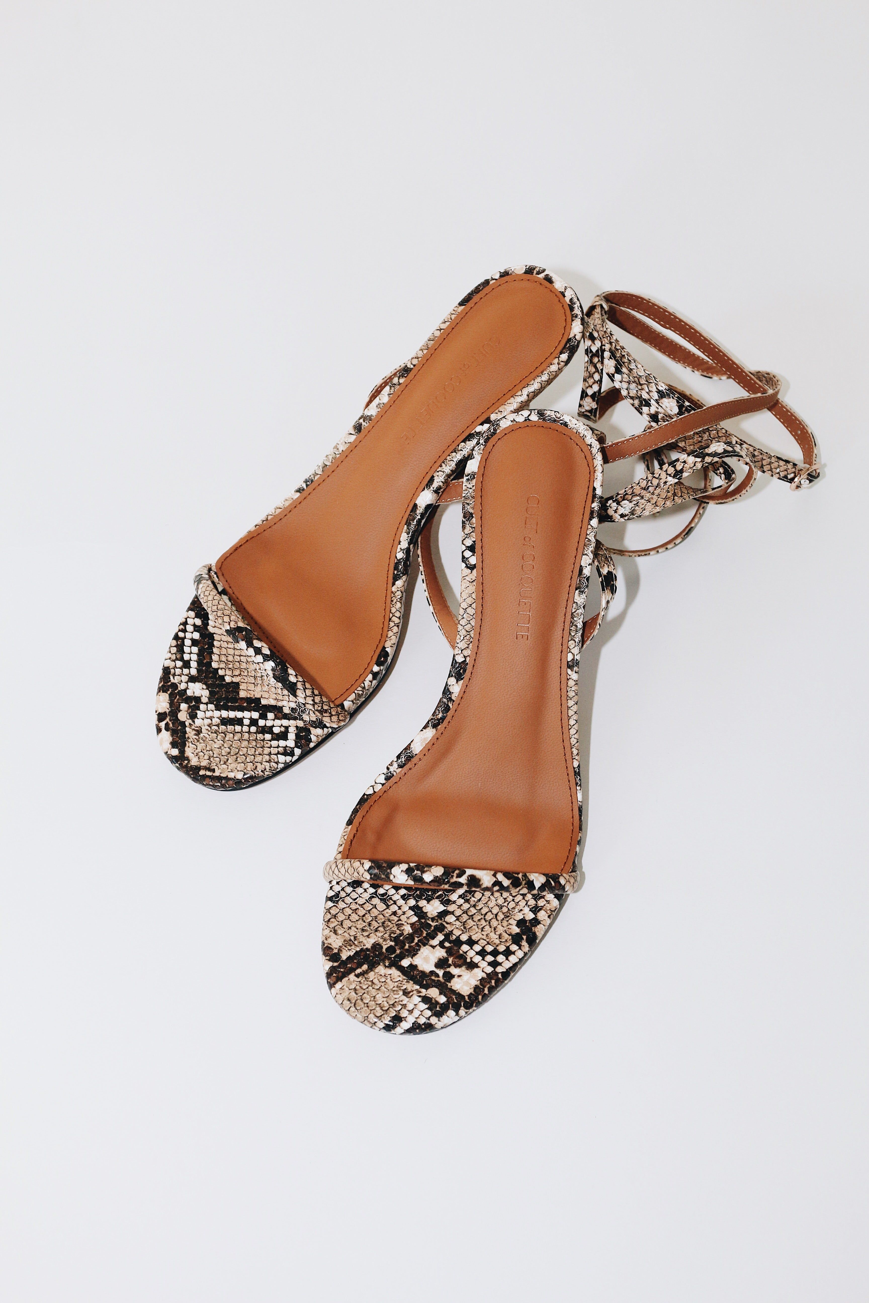 tonia tan snake kitten heel sandal 60 mm 3