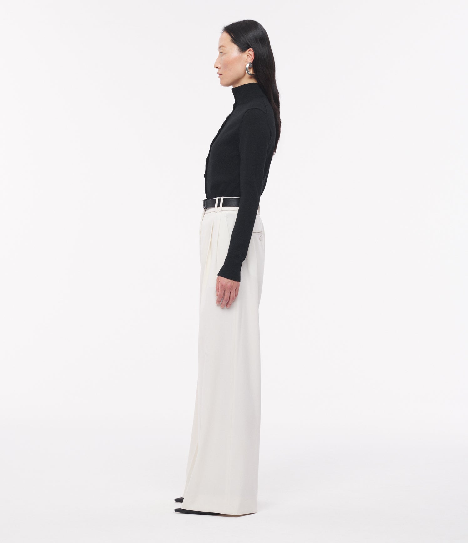turtleneck cardigan black 3