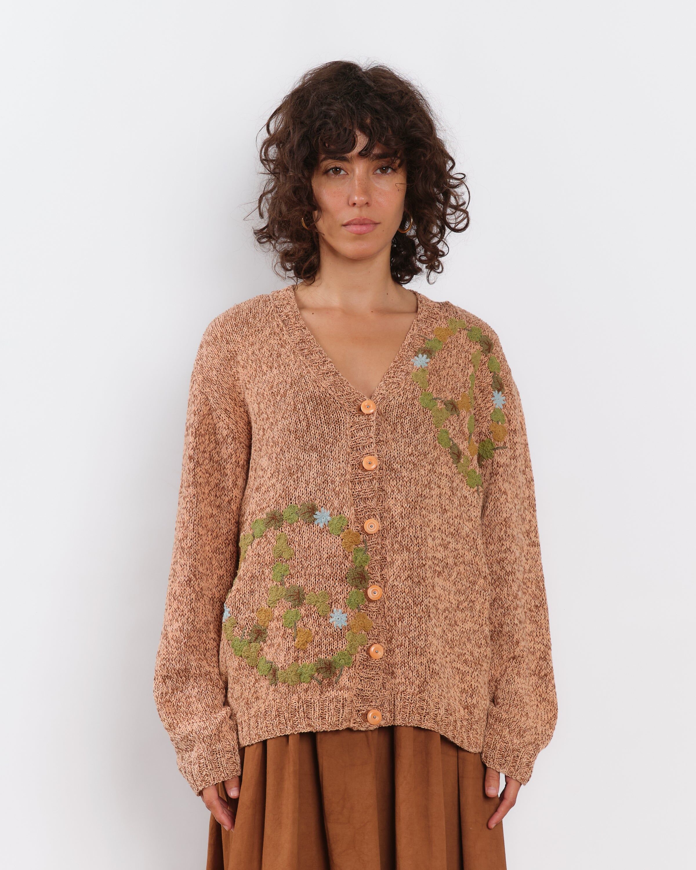 twinsun knit cardigan pink peace 1