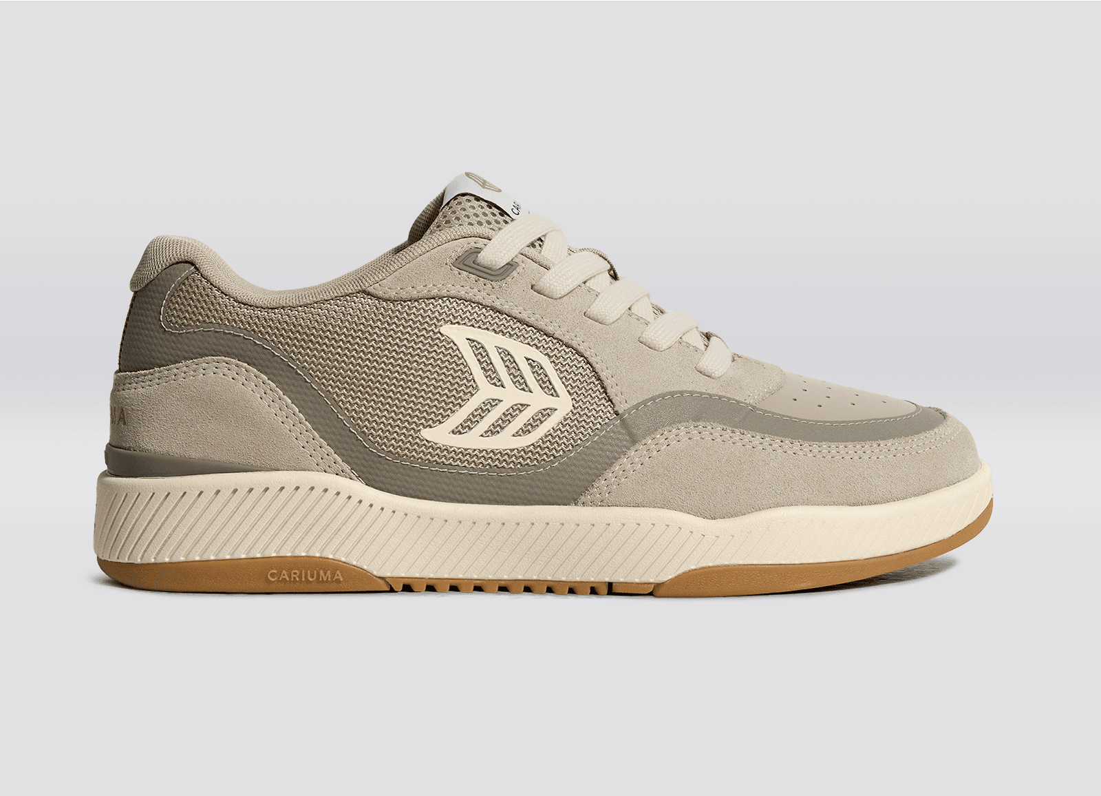 uba pro suede and mesh plaza taupe almond milk logo 3
