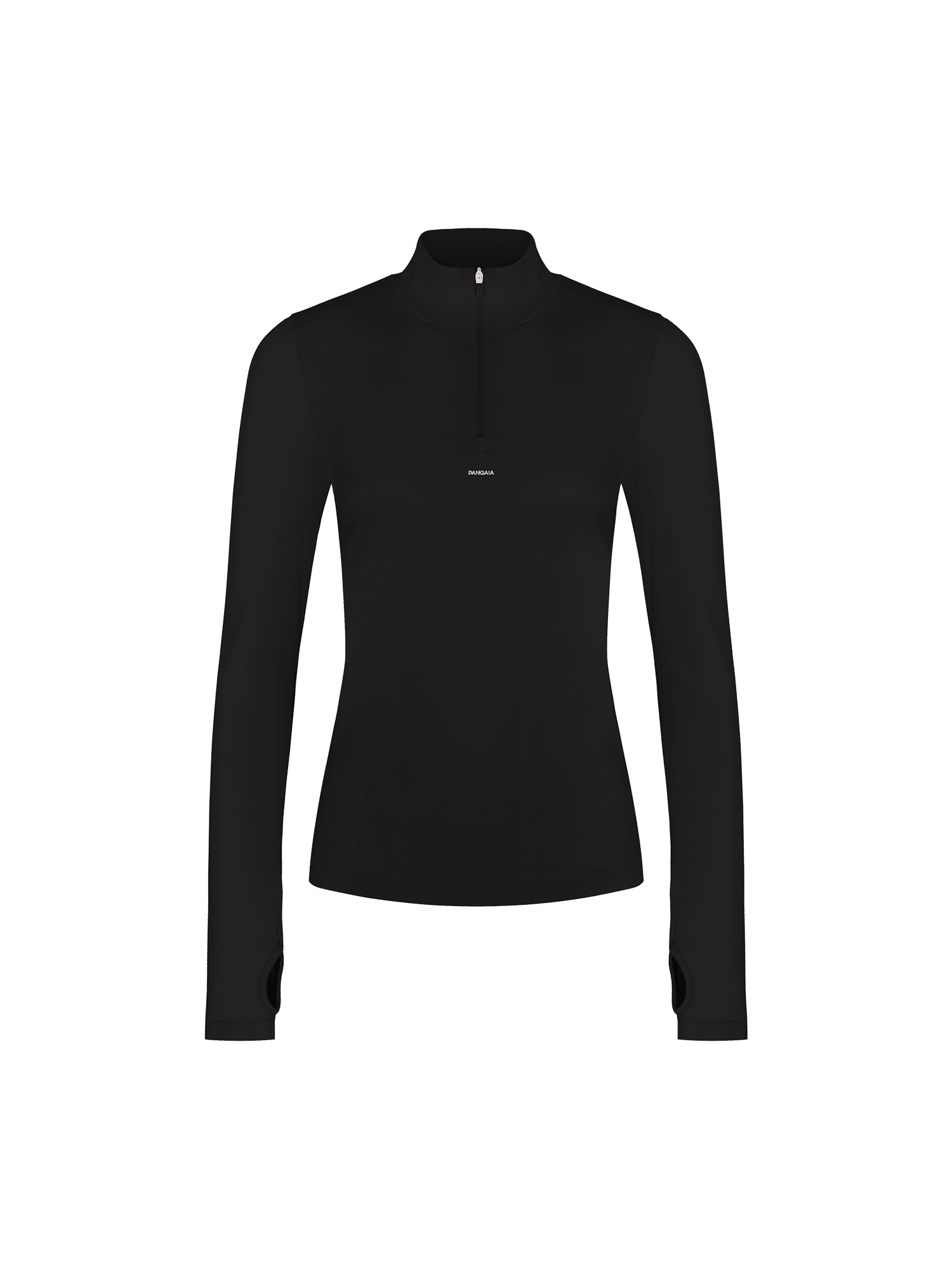 womens 99 bio based zipped long sleeve topblack 2