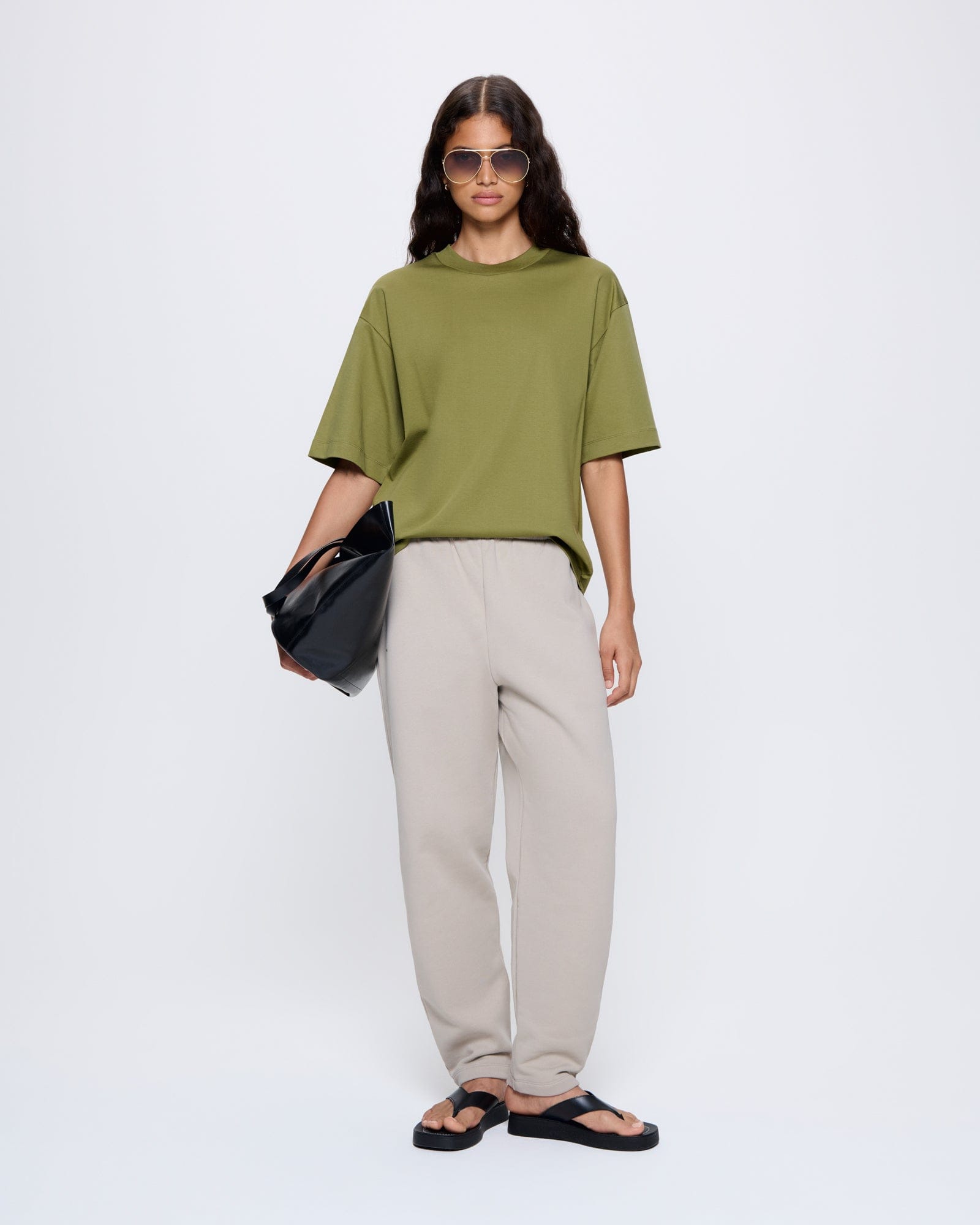 womens dna oversized t shirthighland green 1