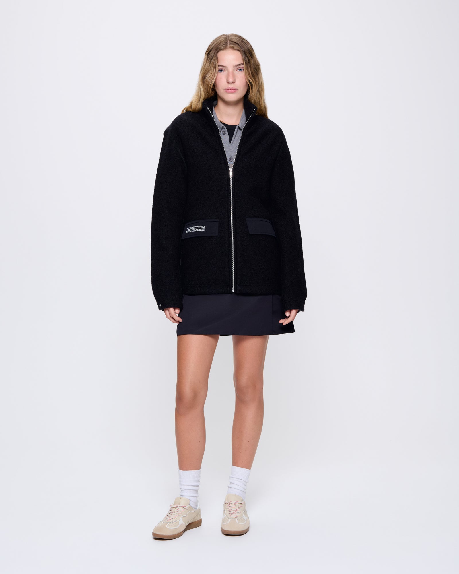 womens dna utility wool jacketblack 1