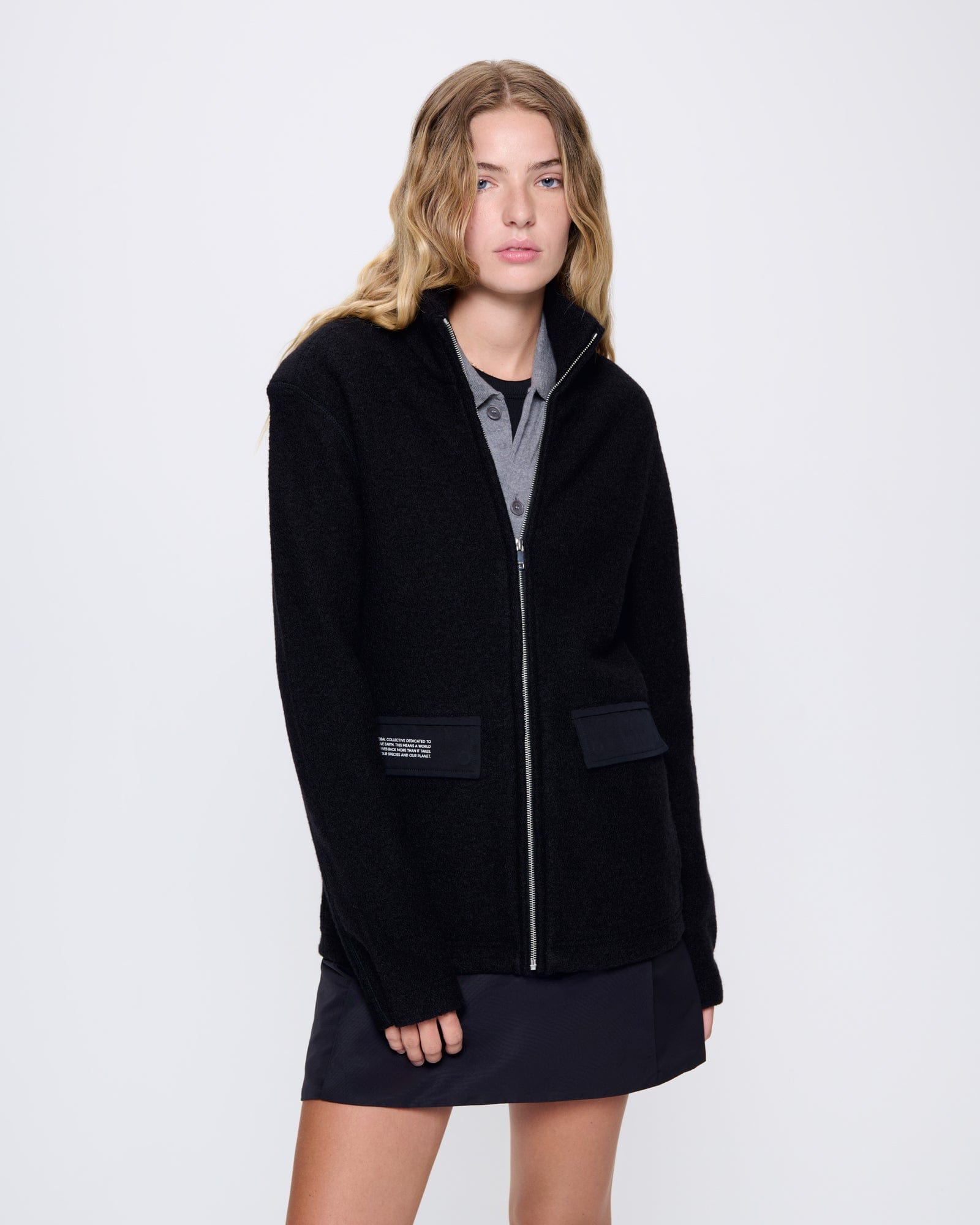 womens dna utility wool jacketblack 3