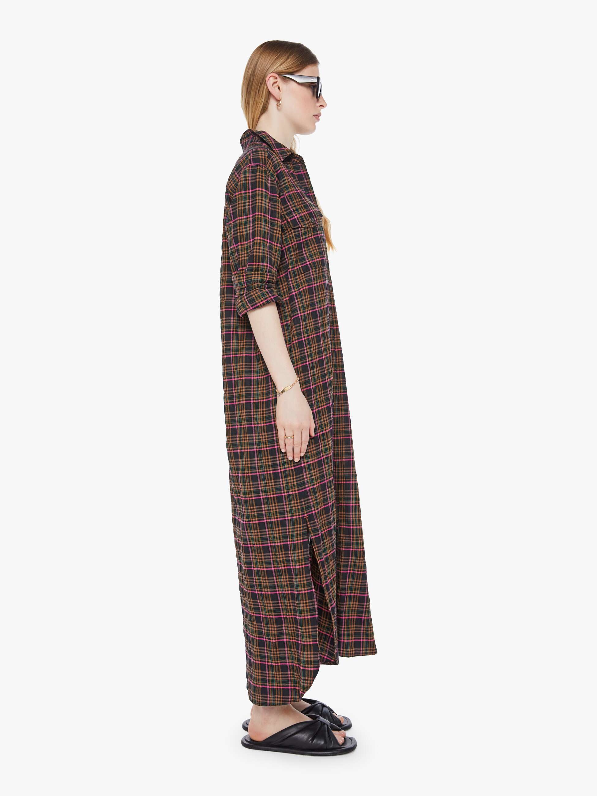 xirena natalie dress espresso plaid 3