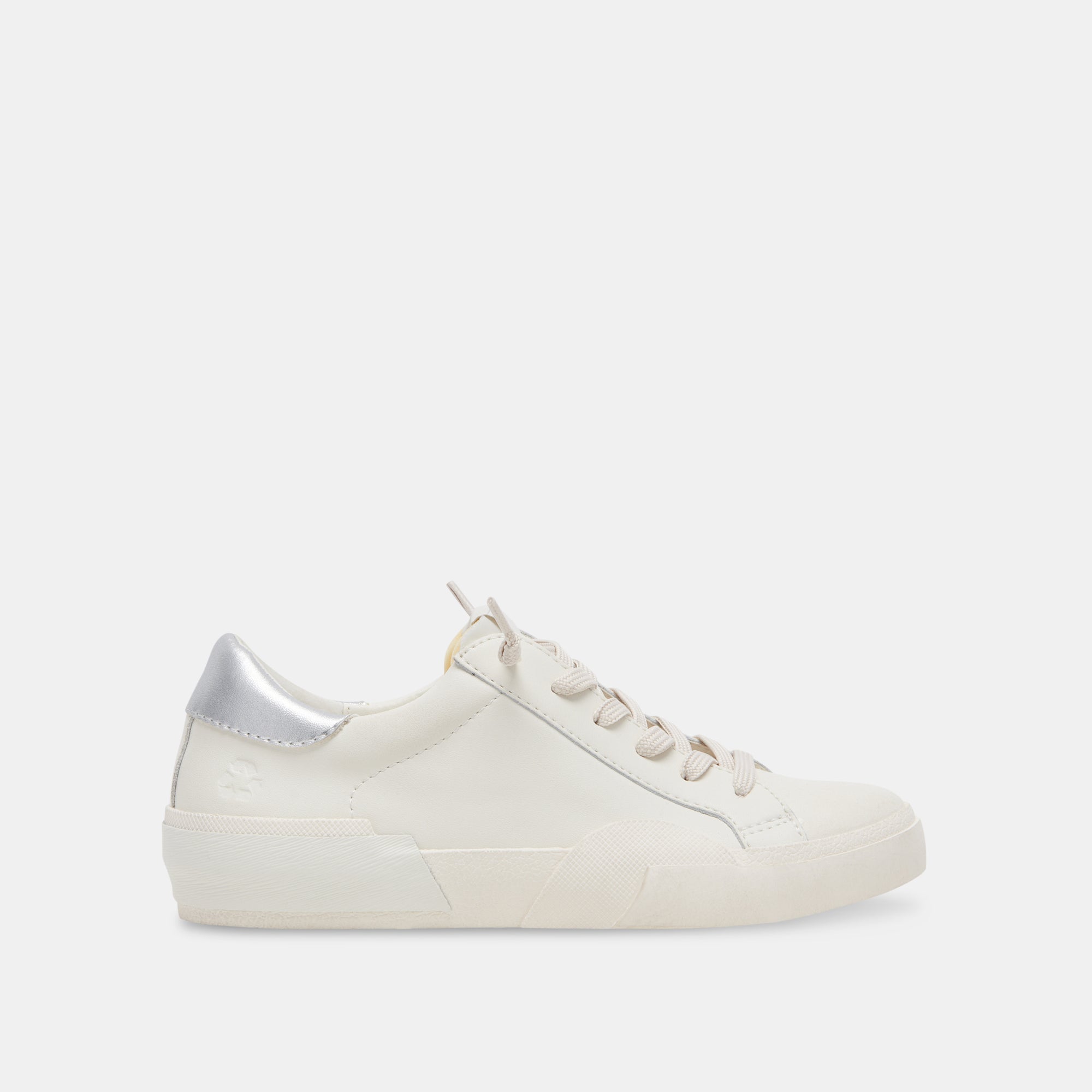 zina foam 360 sneakers white silver recycled leather 1