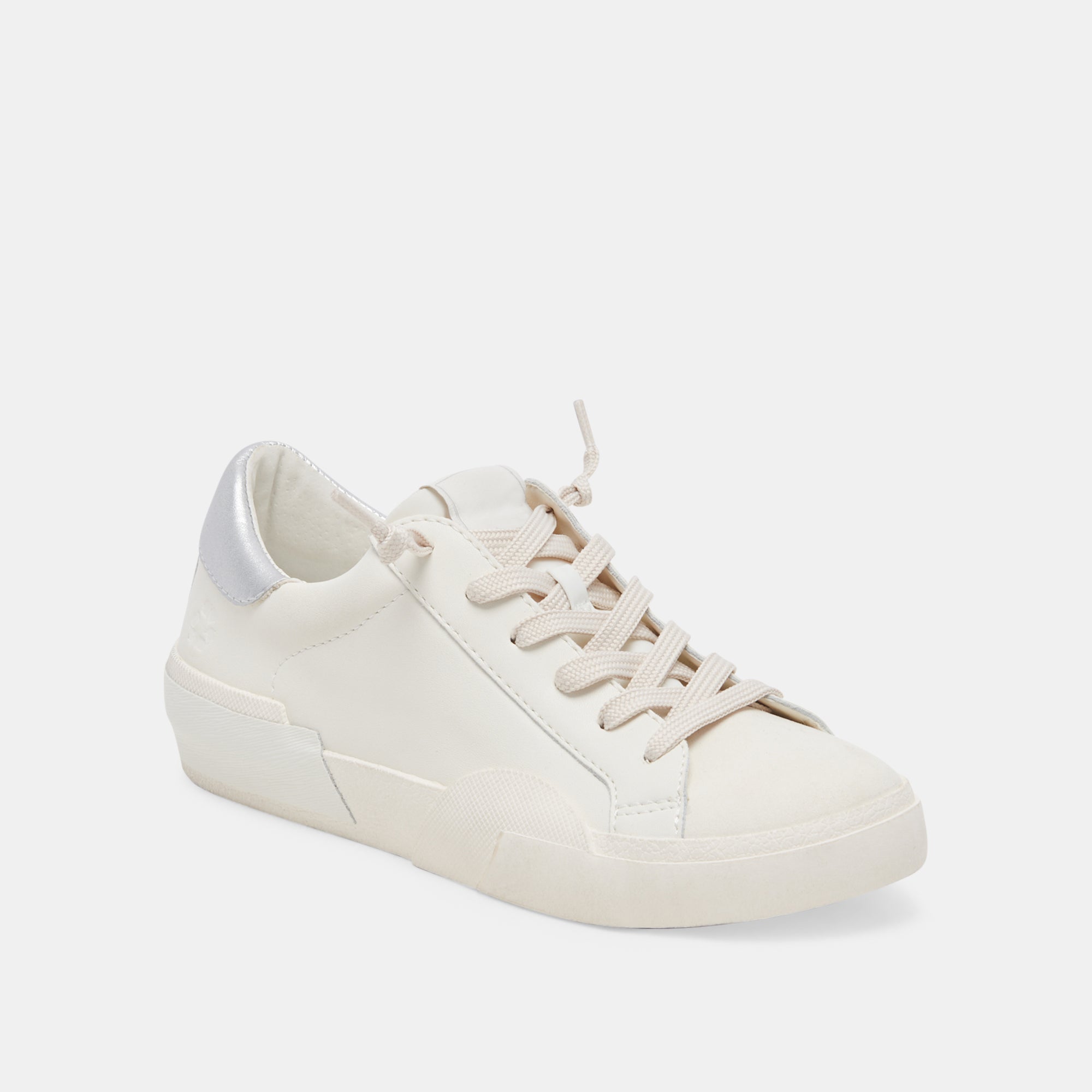 zina foam 360 sneakers white silver recycled leather 2
