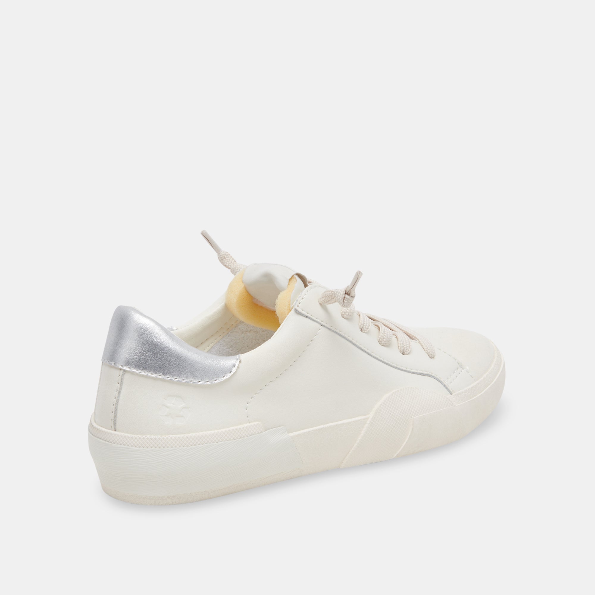 zina foam 360 sneakers white silver recycled leather 3