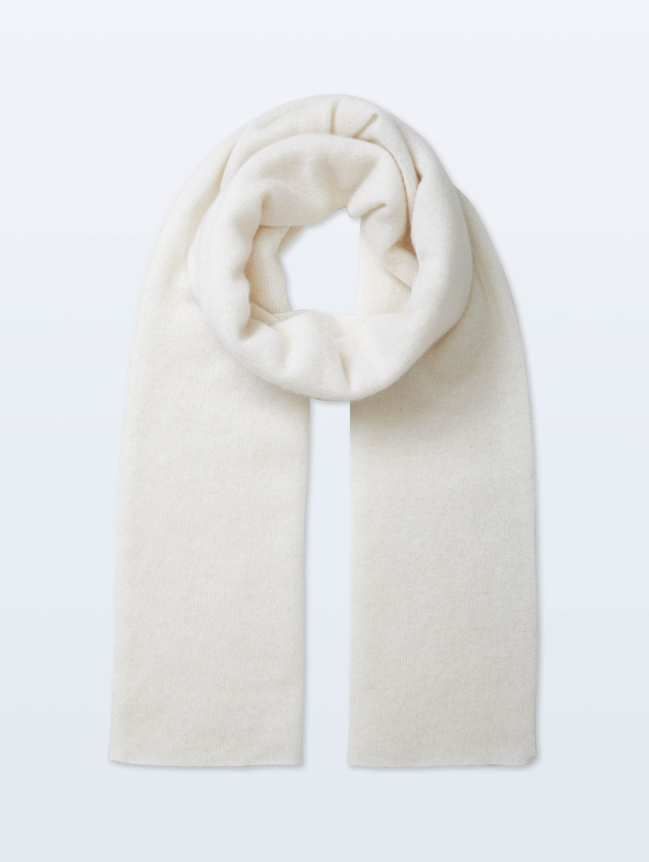 cashmere mini scarf soft white 2