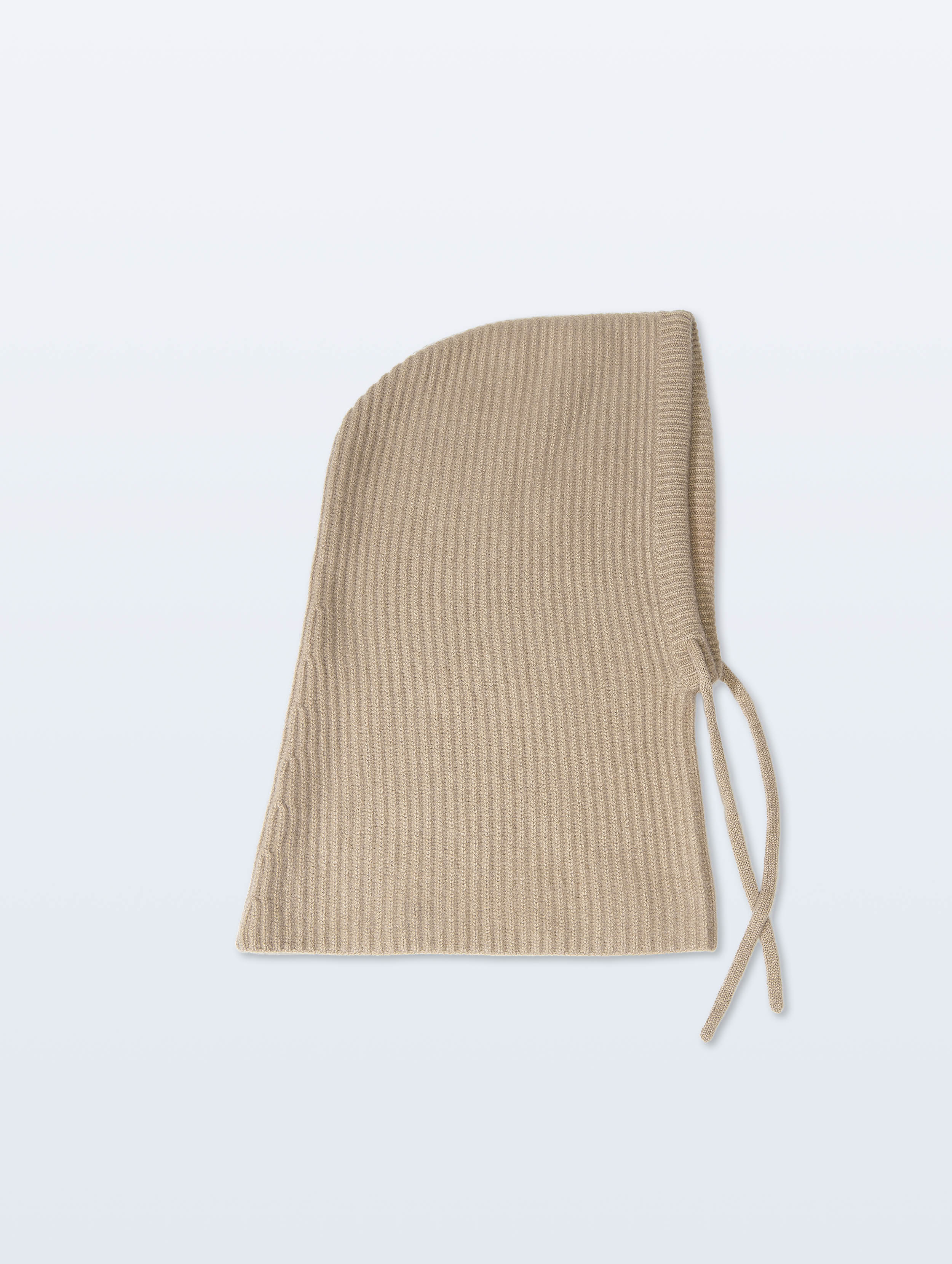 cashmere ribbed balaclava taupe heather 2