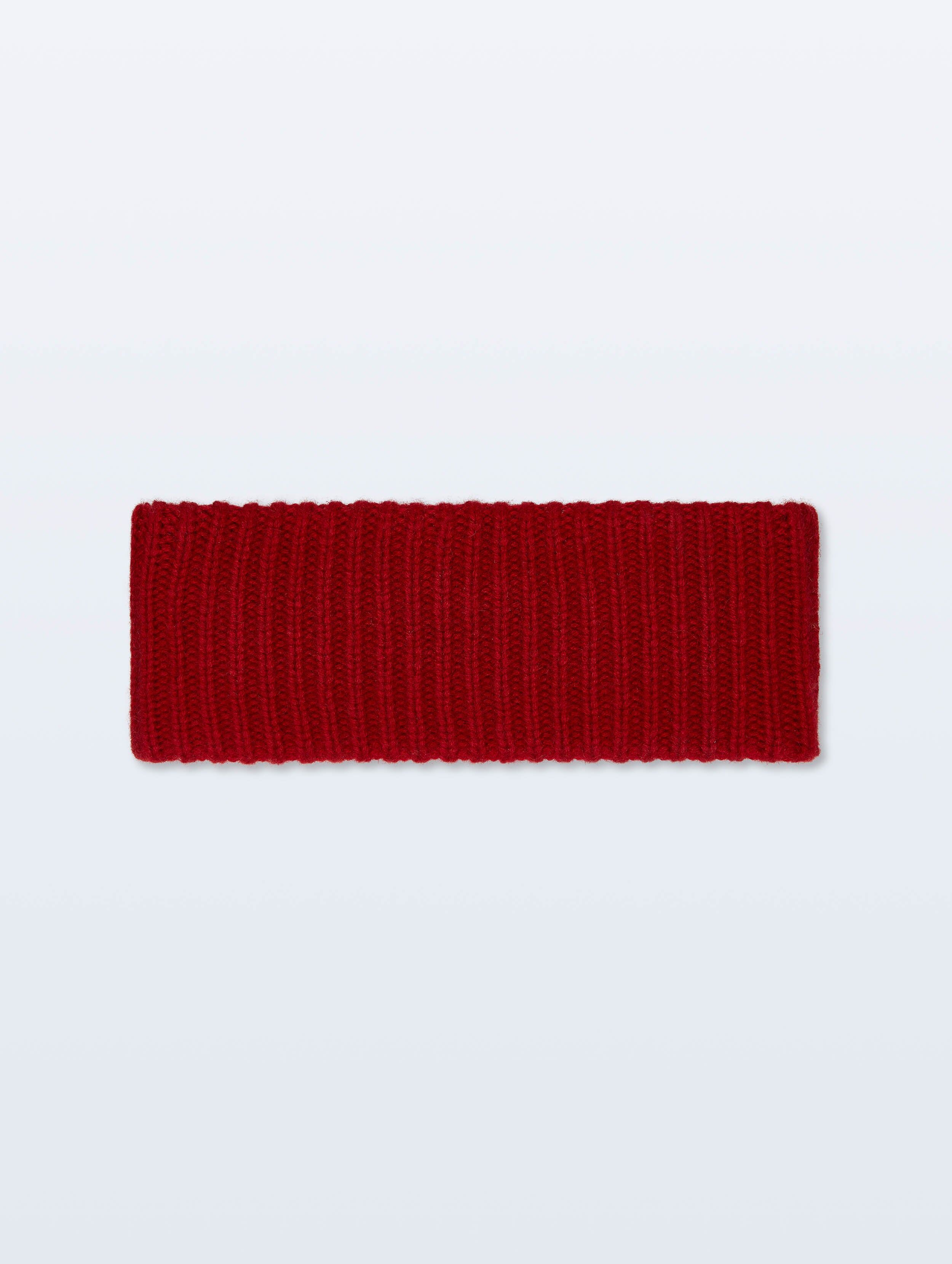 cashmere ribbed headband deep crimson 2
