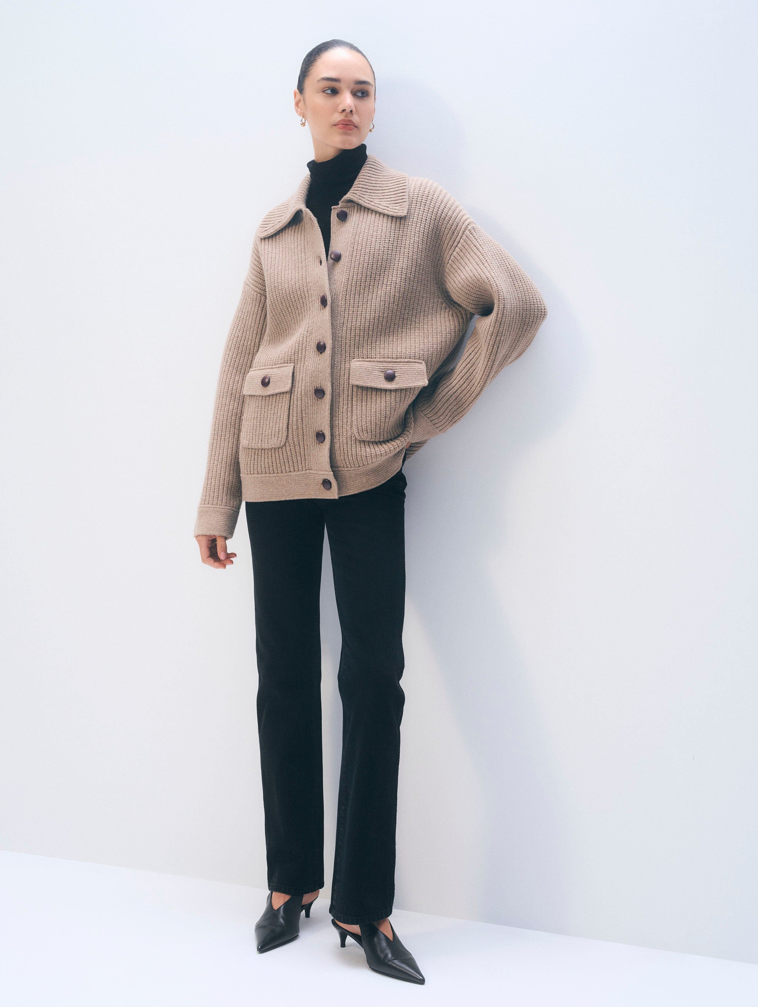 merino fisherman jacket macadamia 3