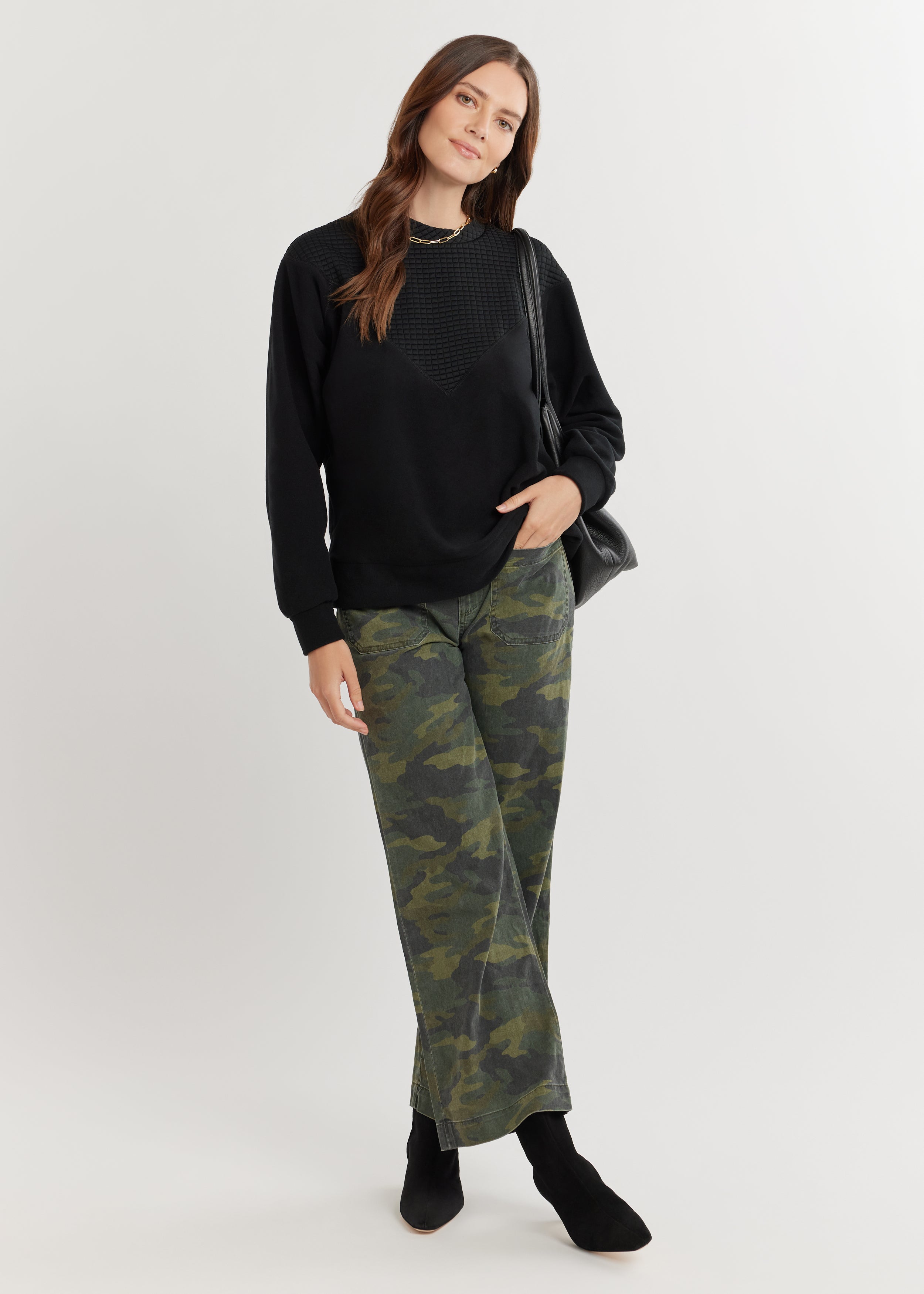 saratoga pullover in vellowaffle black 2
