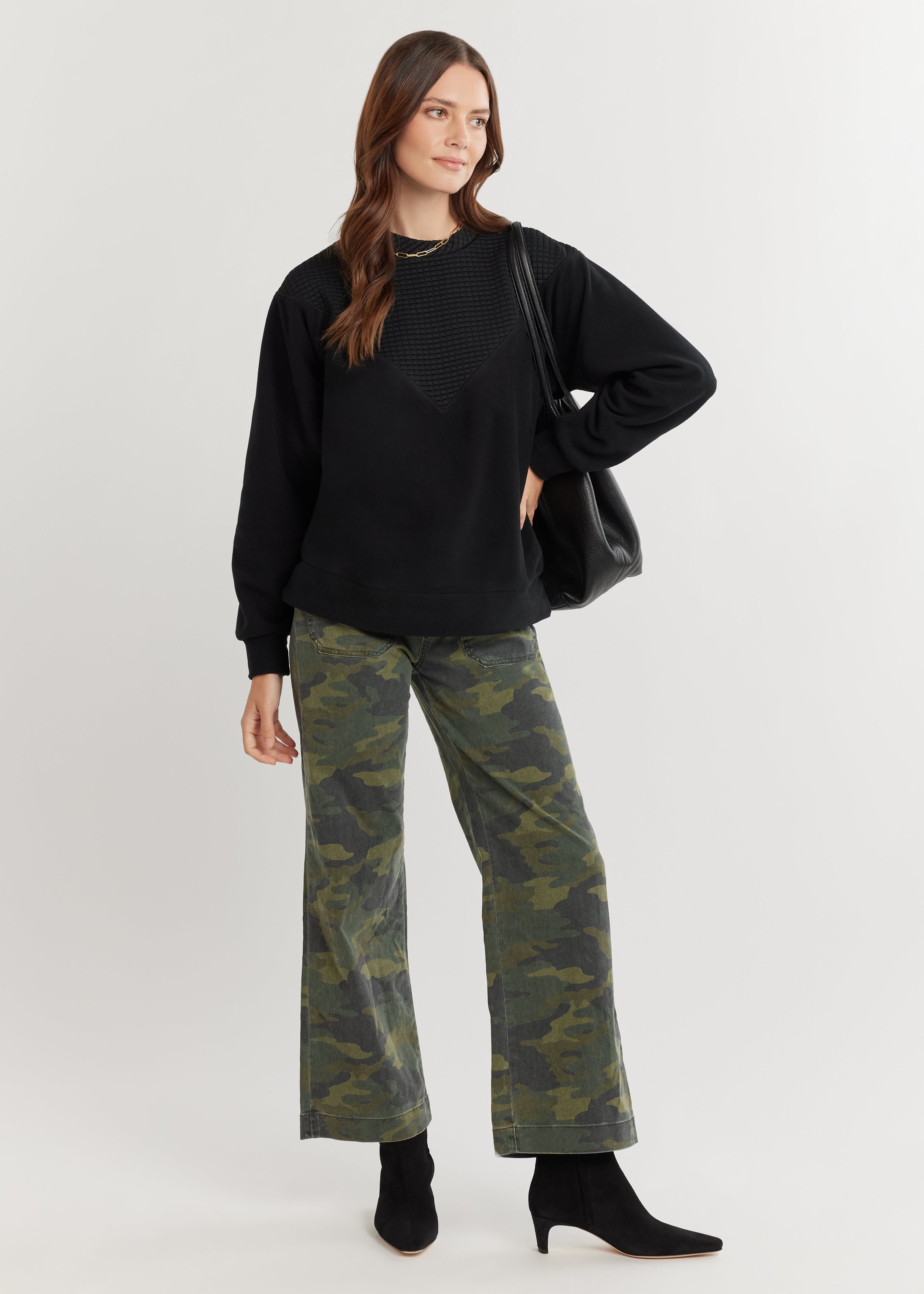 saratoga pullover in vellowaffle black 3