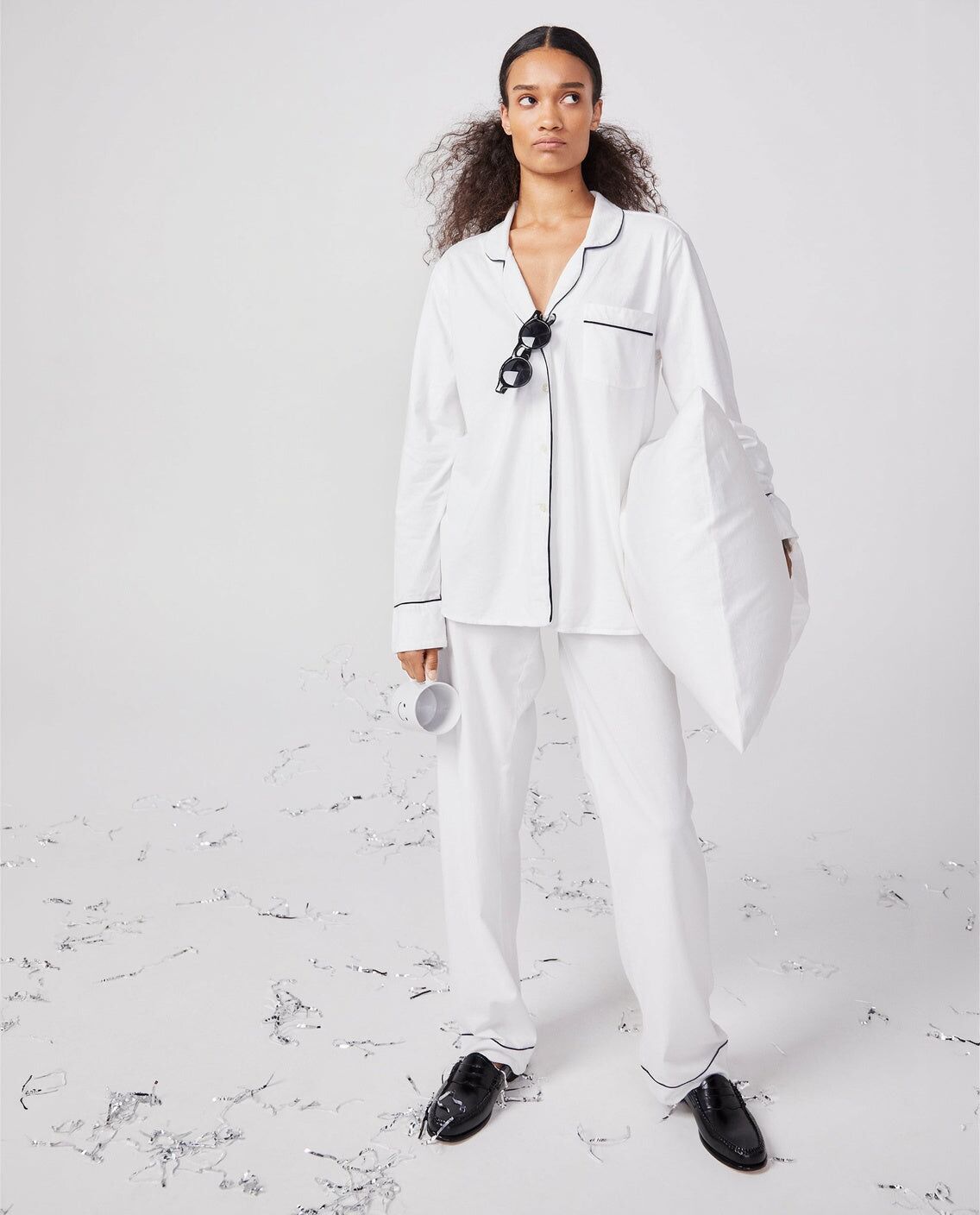 the long pj set white 2