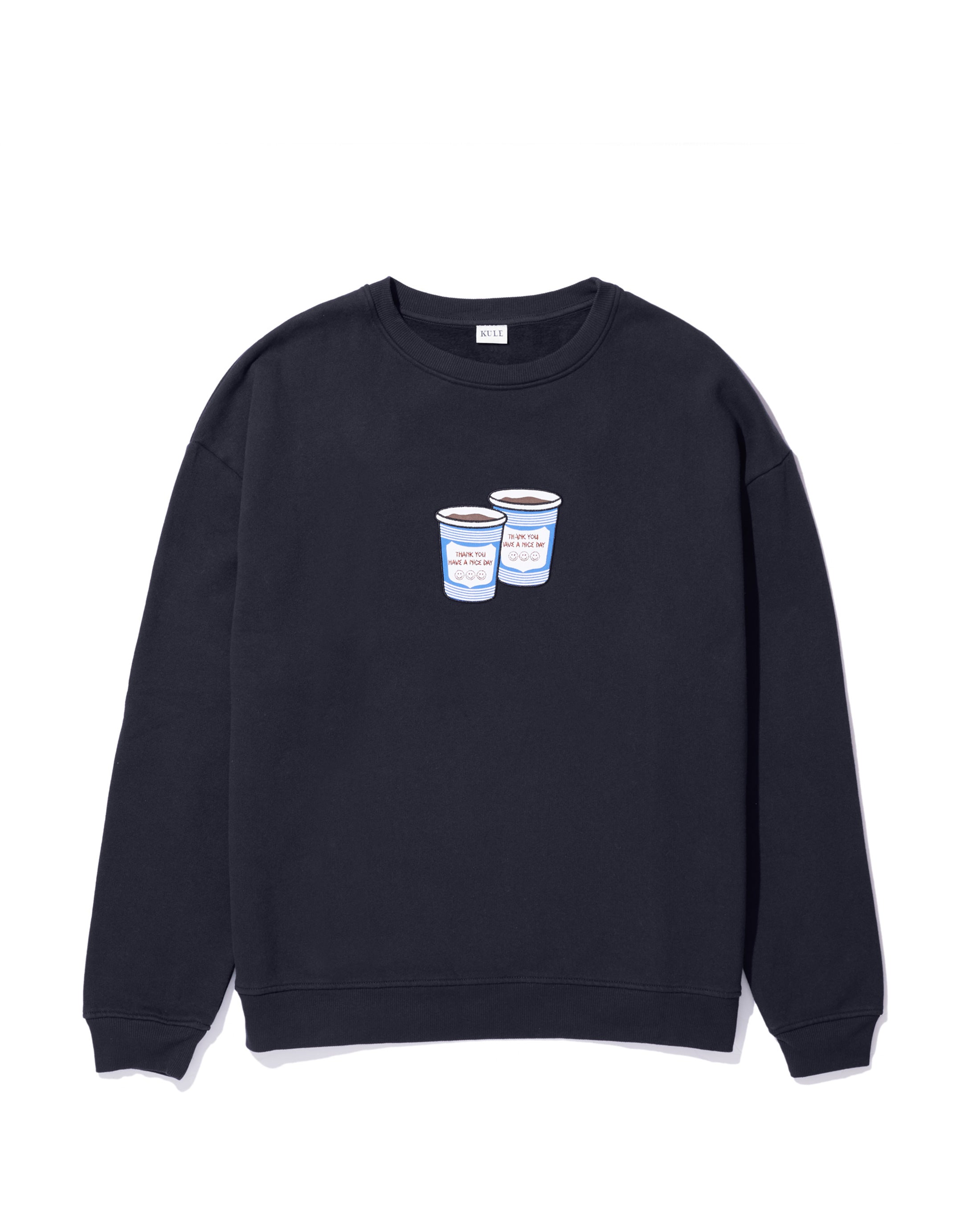 the oversized coffee sweatshirt navy 1