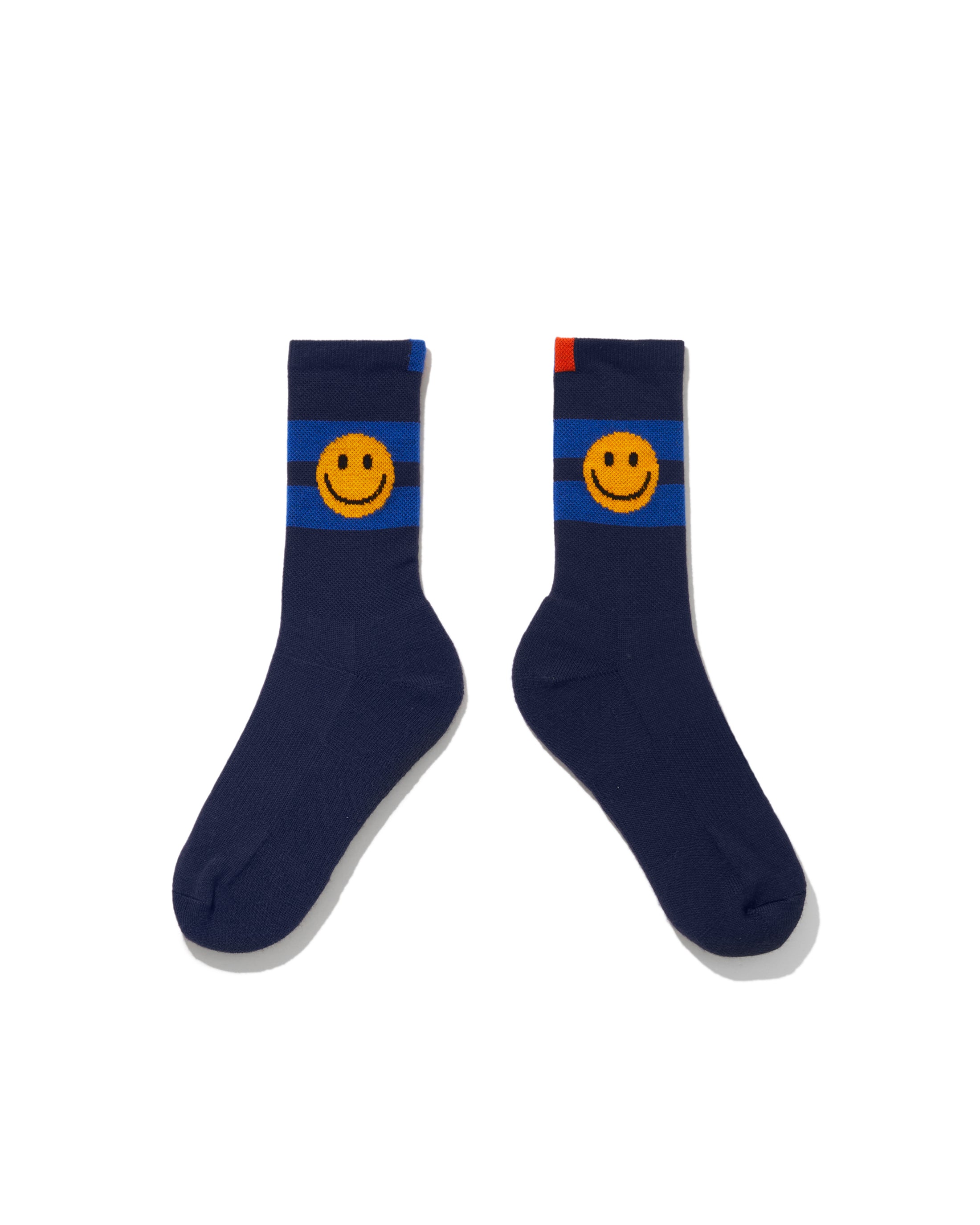 the womens smile sock navyroyal blue 1