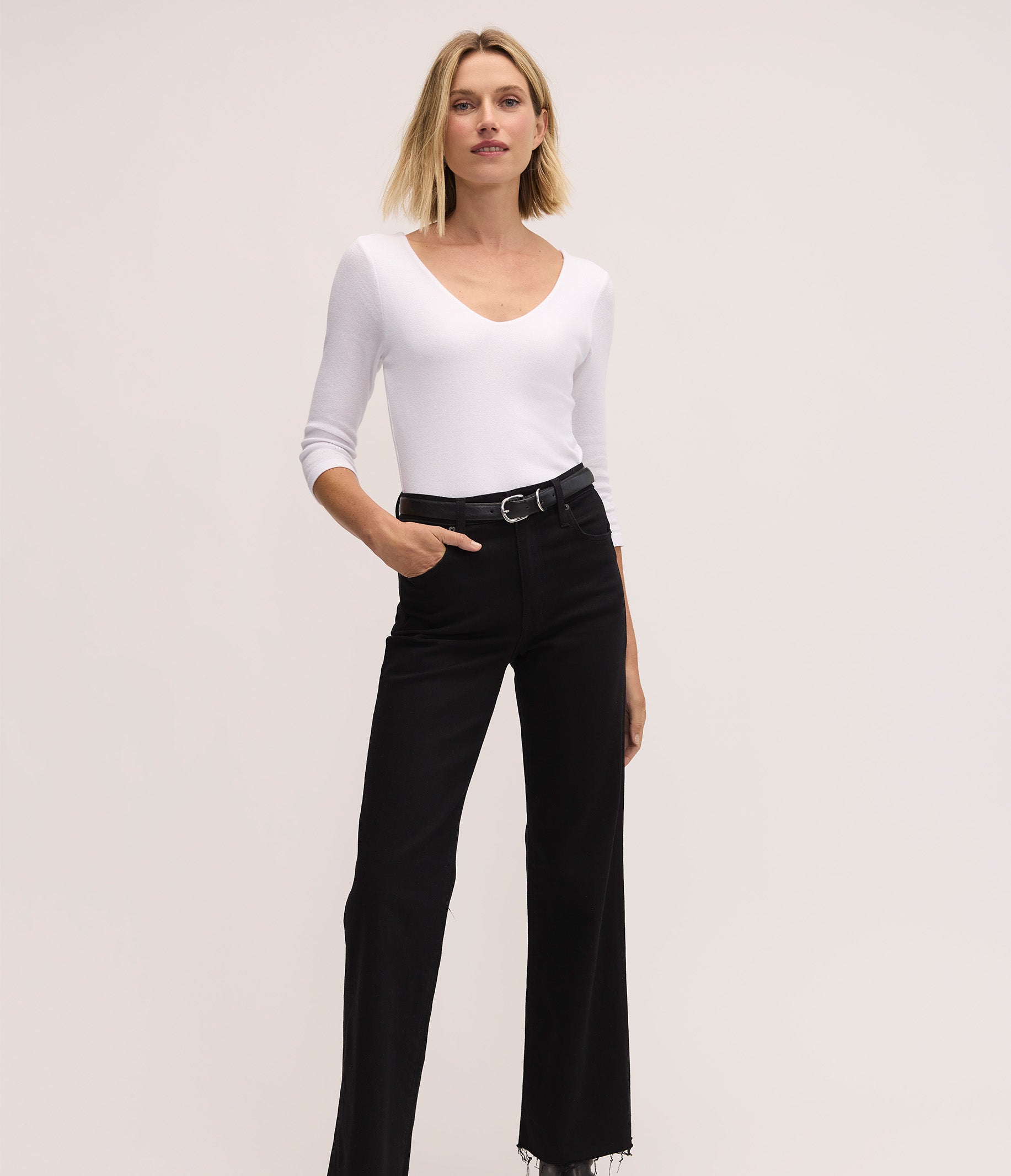 angelina shine v neck tee 2