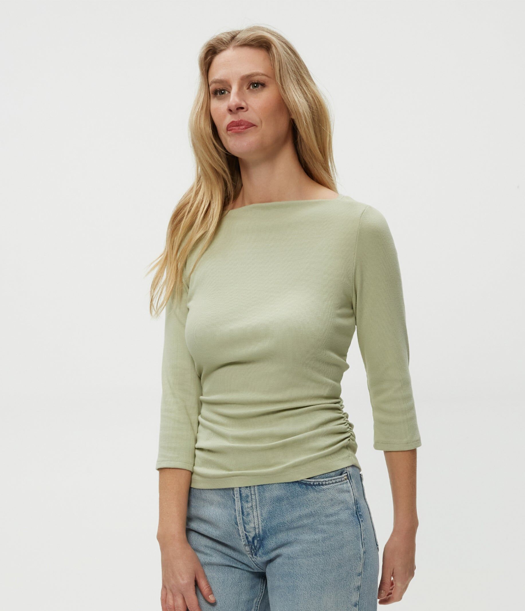 asha 34 sleeve straight neck top 3
